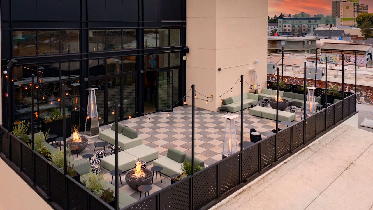 High 5ive Rootop Bar Dusk View