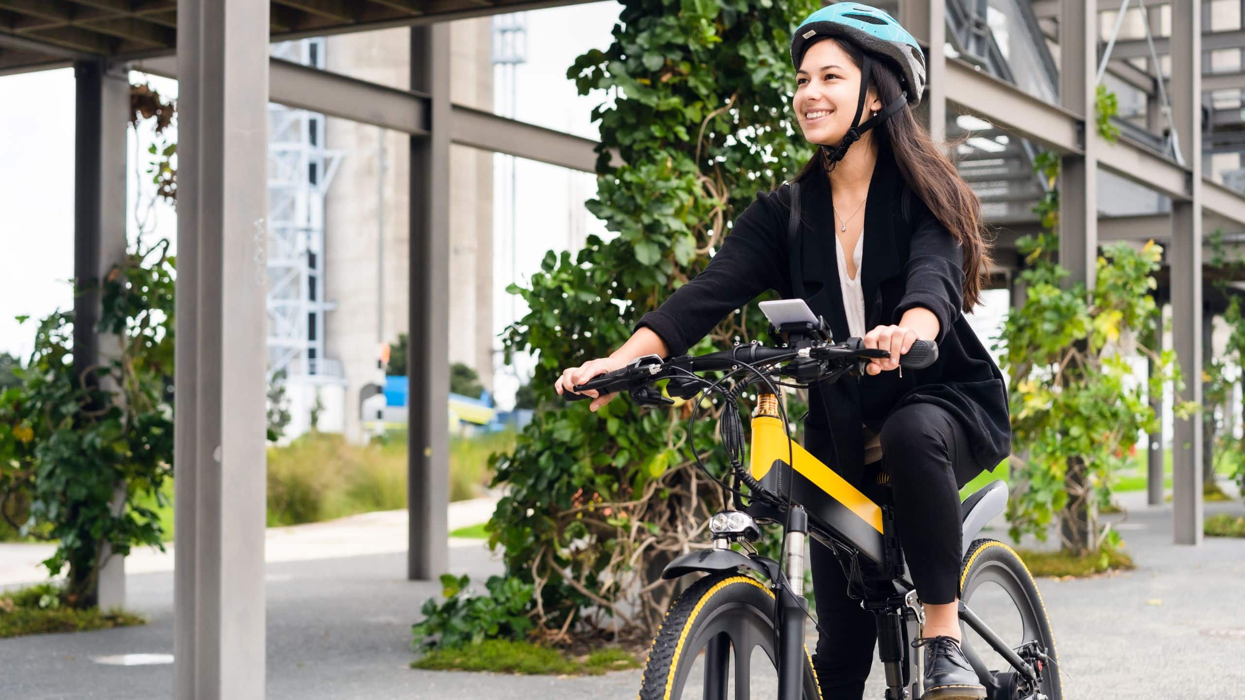Hyatt Regency San Francisco Airport Woman Riding Electric Bike
