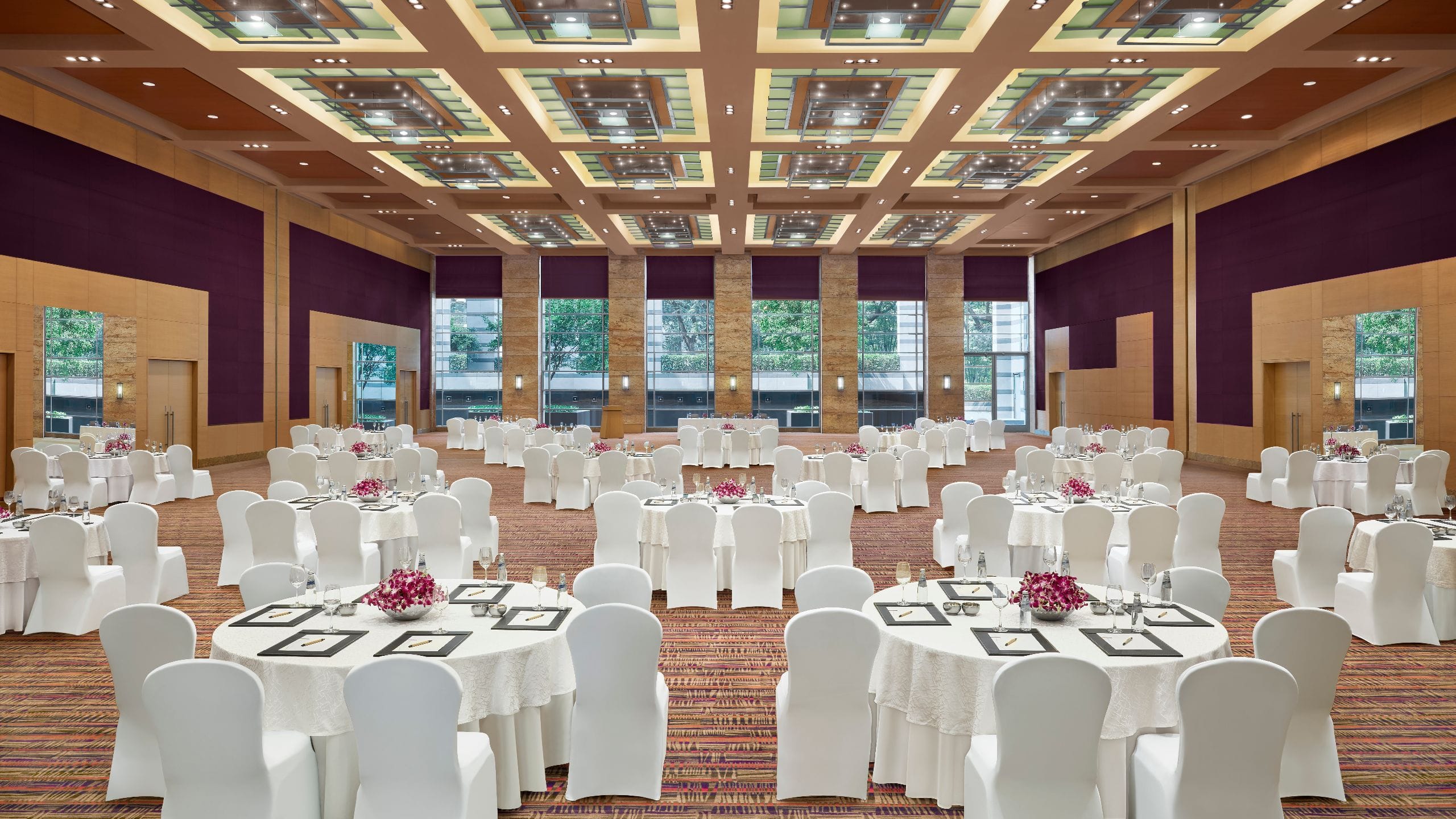 Grand Hyatt Mumbai Hotel & Residences Ballroom Conference Round Dining Tables