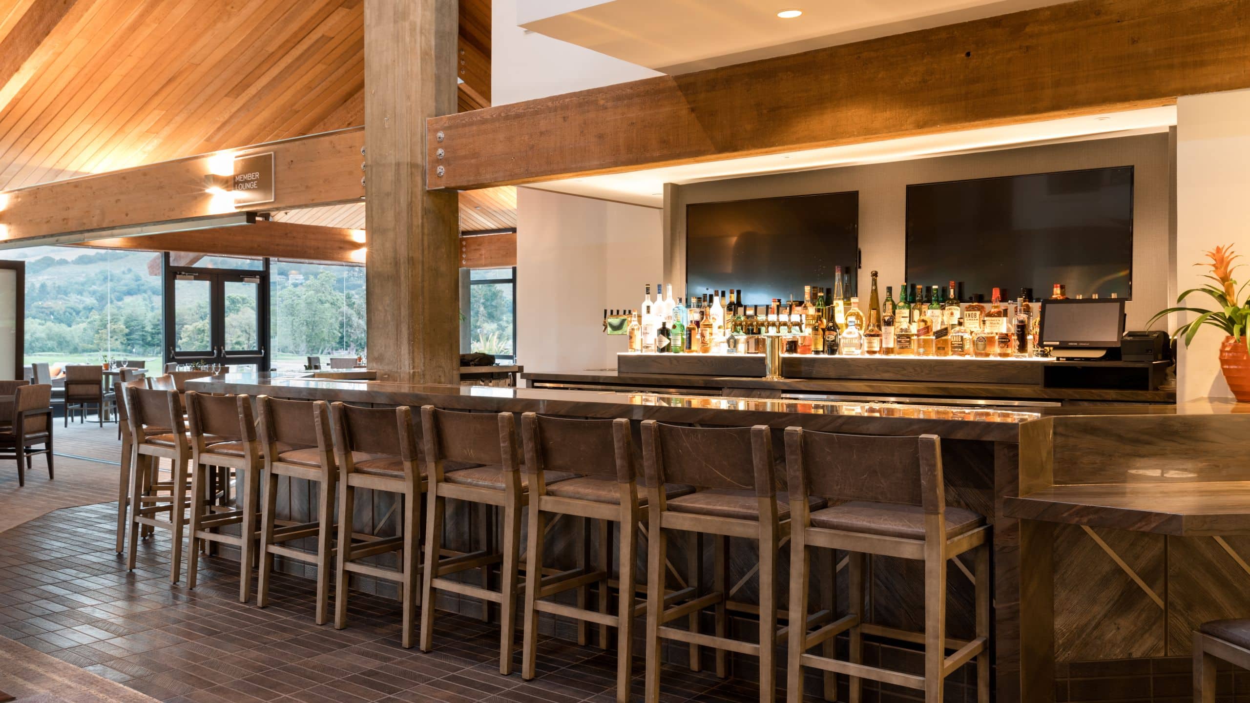2 of 4 Carmel Valley Ranch Clubhouse Bar Counter Stools