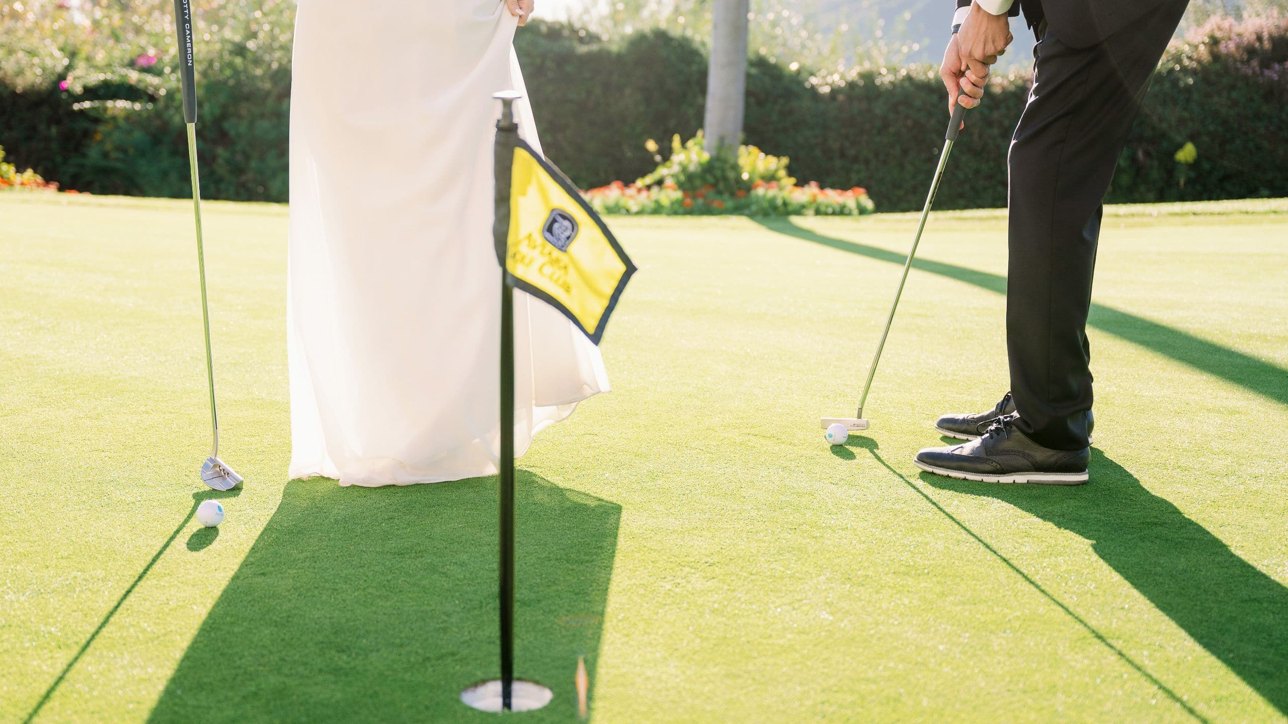 Park Hyatt Aviara Resort, Golf Club & Spa Wedding Couple Golf