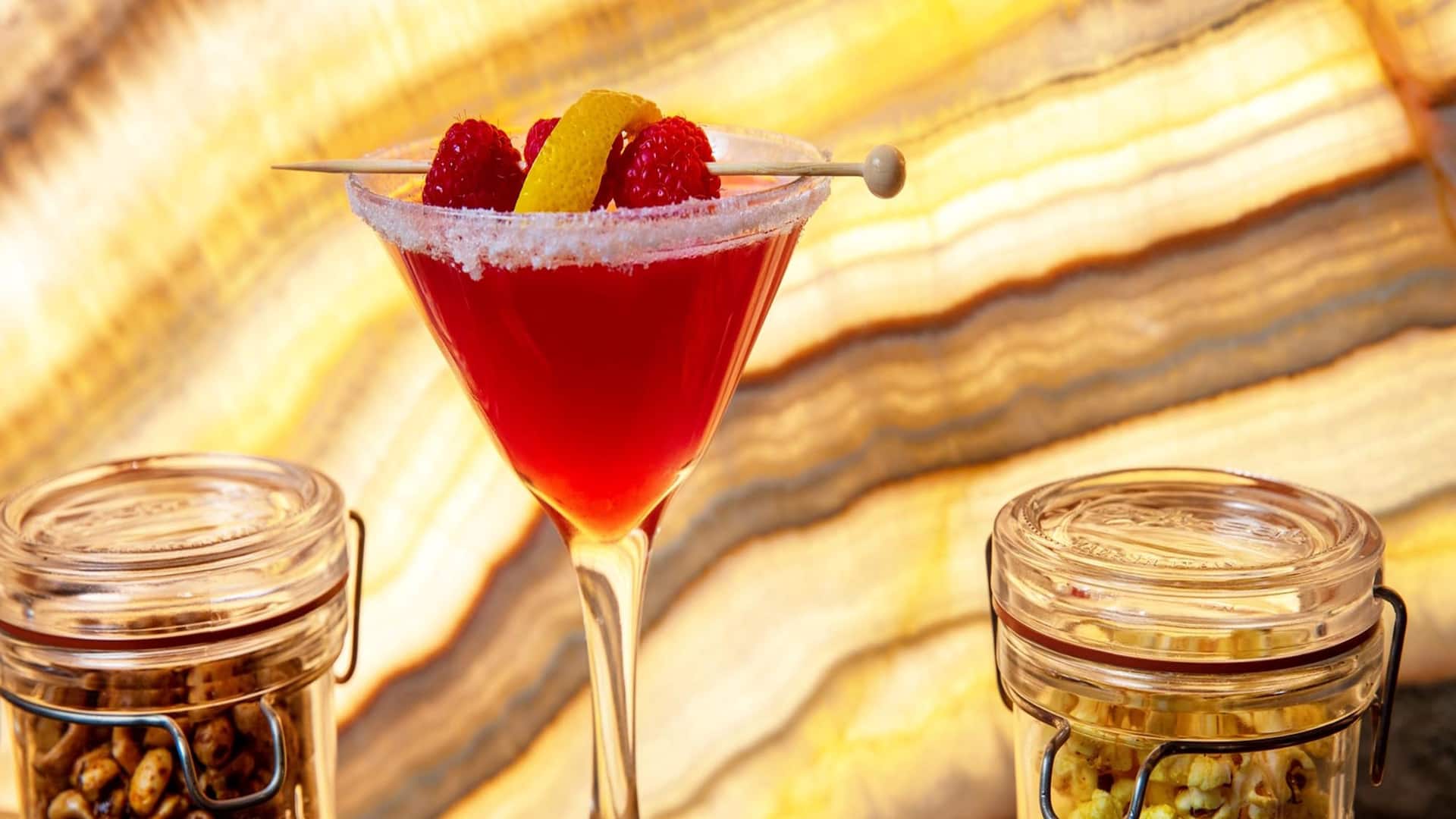 Hyatt Place Harrisonburg Ridge Room Raspberry Lemon Drop Cocktail