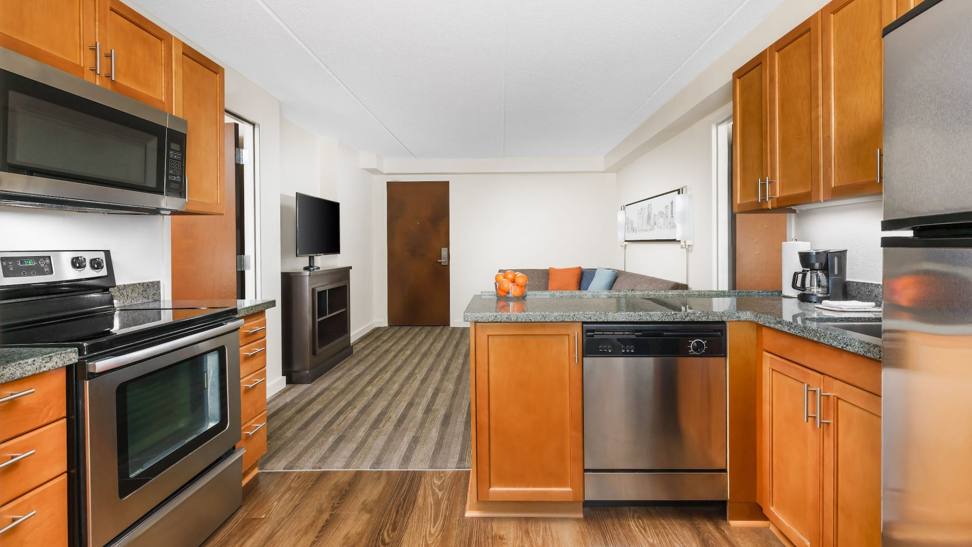 Hyatt House Fort Lauderdale Airport - South & Cruise Port Two Bedroom Double King Suite Kitchen
