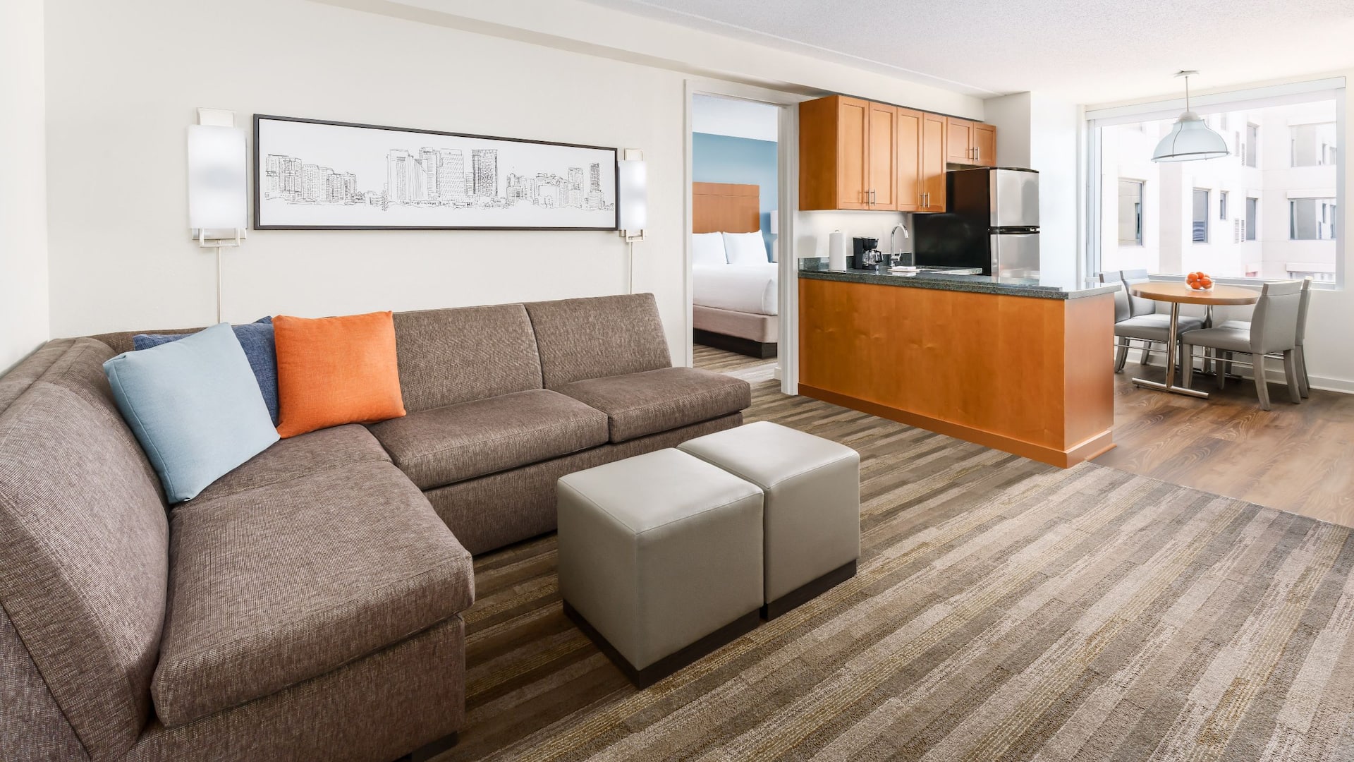 Hyatt House Fort Lauderdale Airport - South & Cruise Port Two Bedroom King Living Room