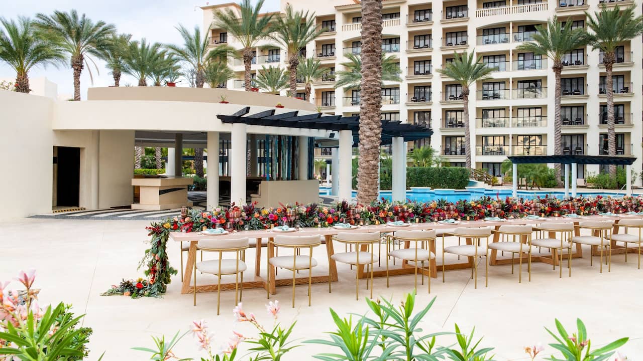 Wedding Reception Pool Setup