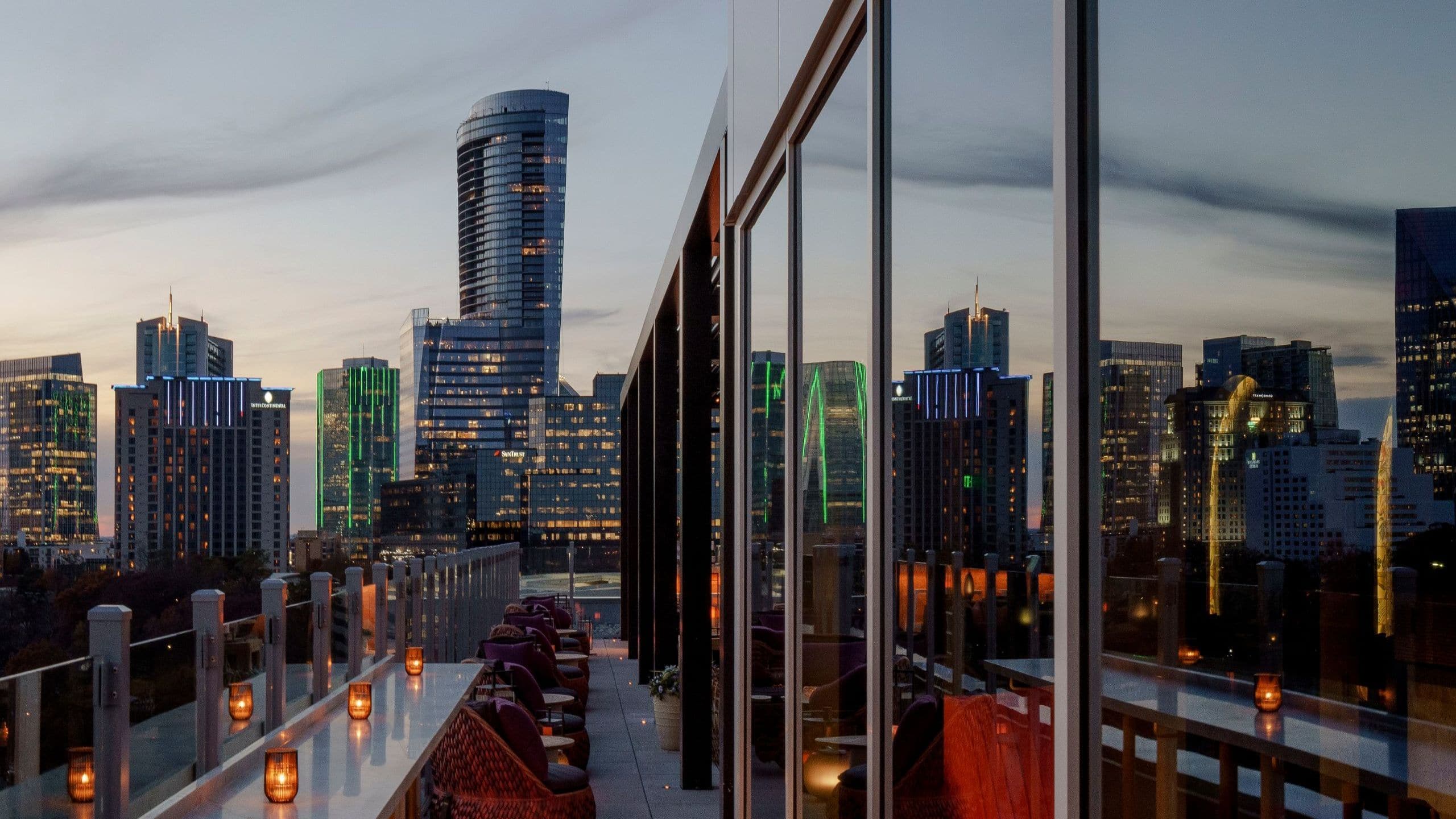 Hyatt Centric Buckhead Atlanta Spaceman Terrace Dusk