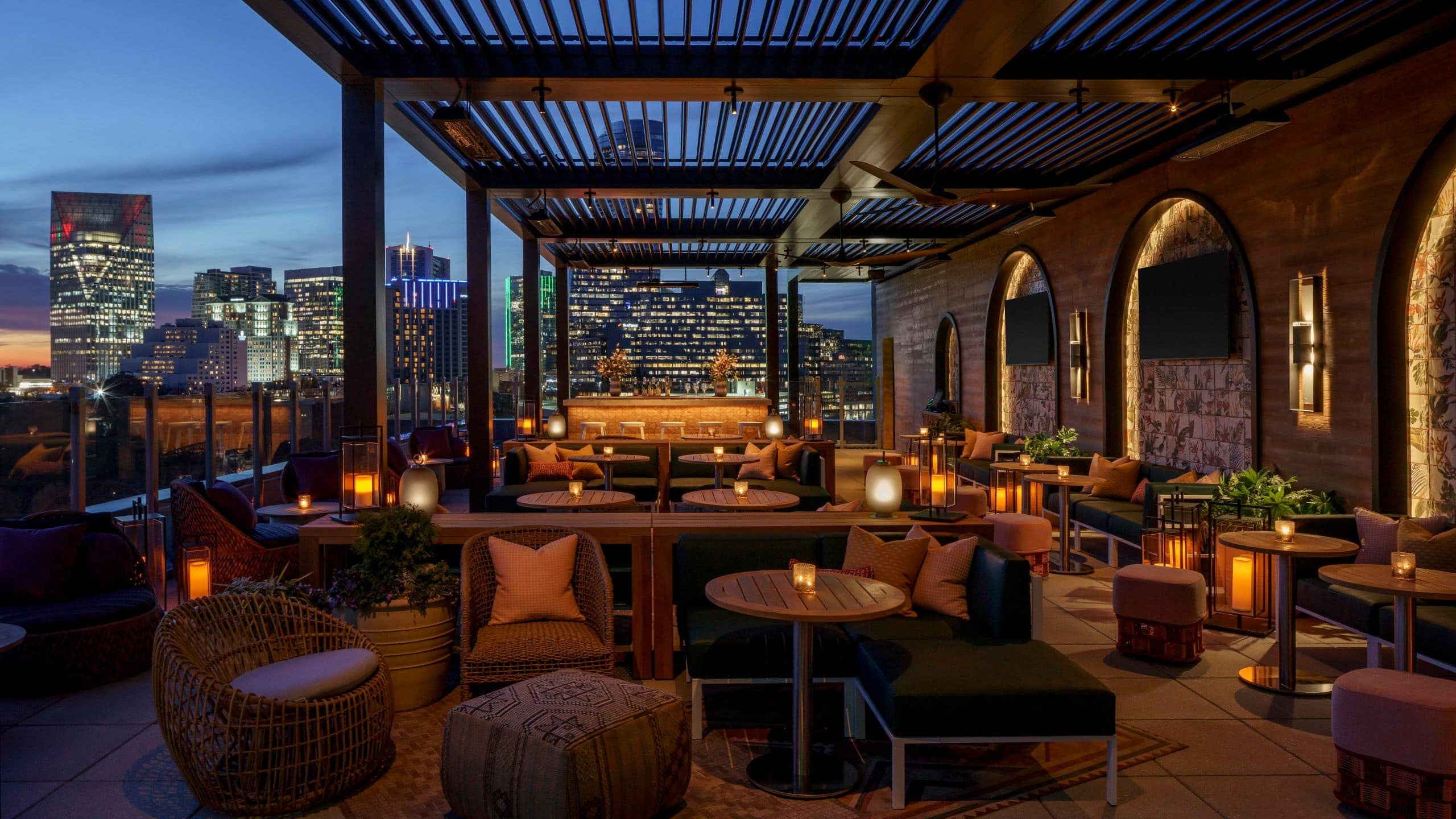 Hyatt Centric Buckhead Atlanta Spaceman Terrace Night