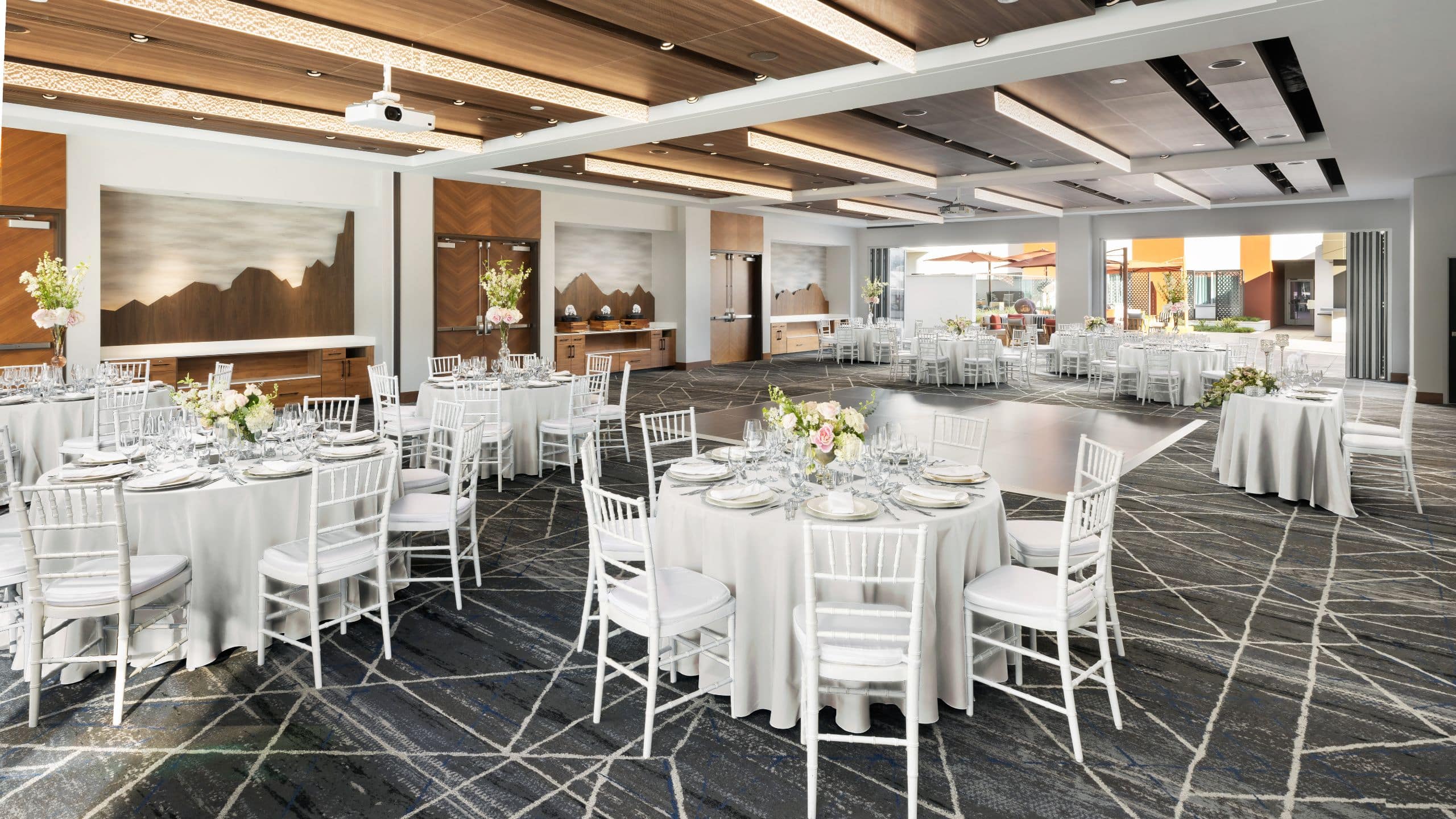 Hyatt Centric Mountain View Ballroom Wedding Setup