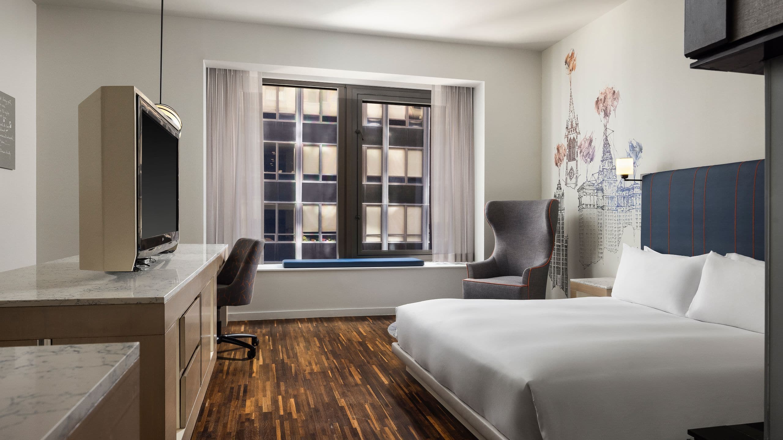 4 of 4 Hyatt Centric Wall Street New York King Bed Guestroom Chair