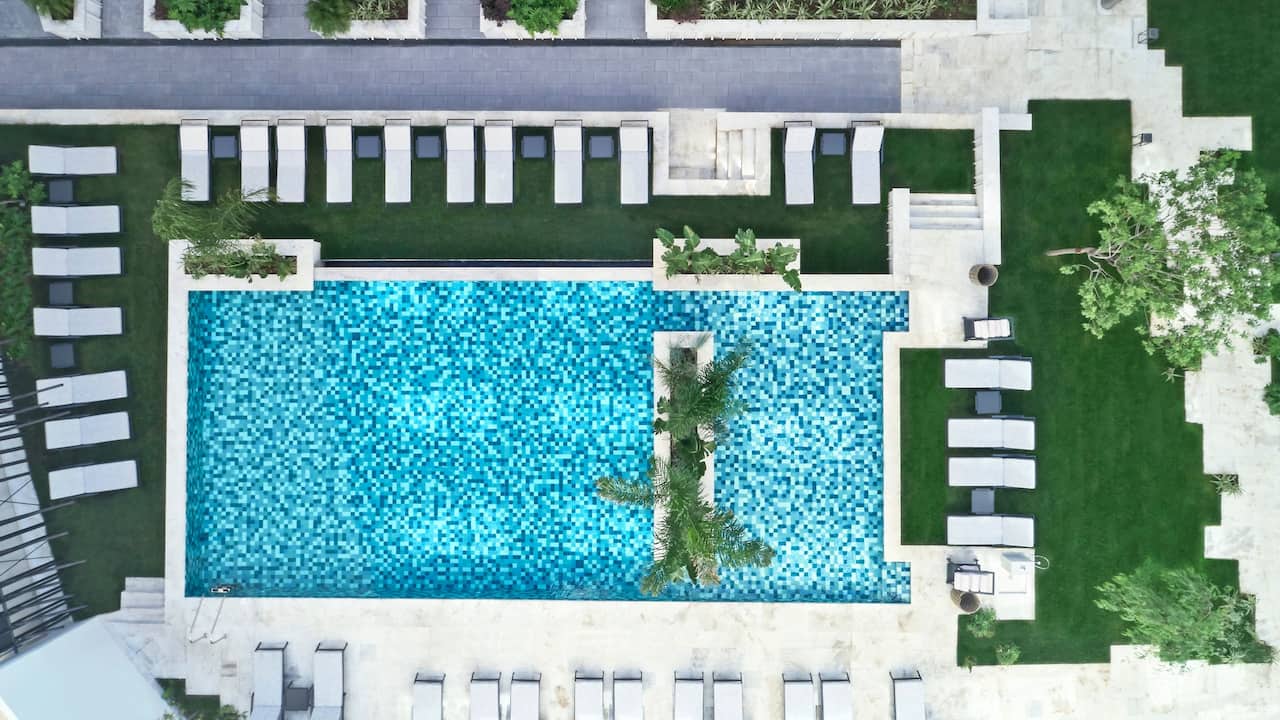 Atrium Pool at Grand Hyatt Athens Hotel
