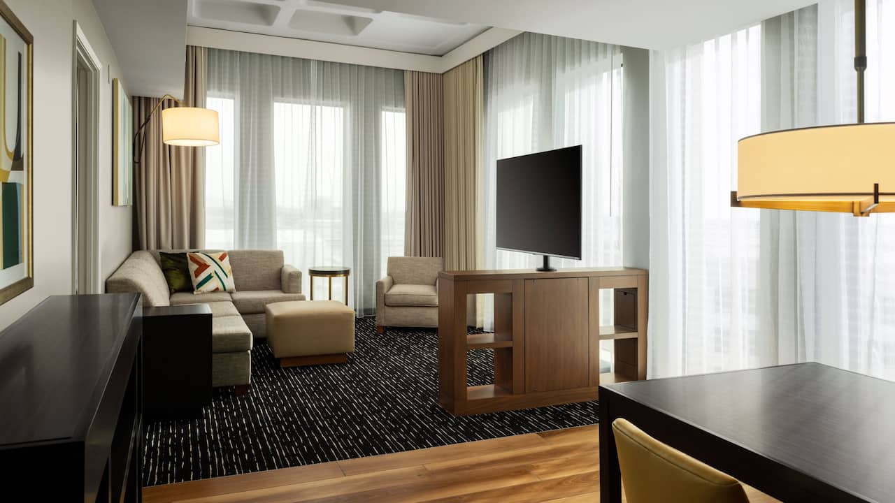 One Bedroom King Suite Living Space