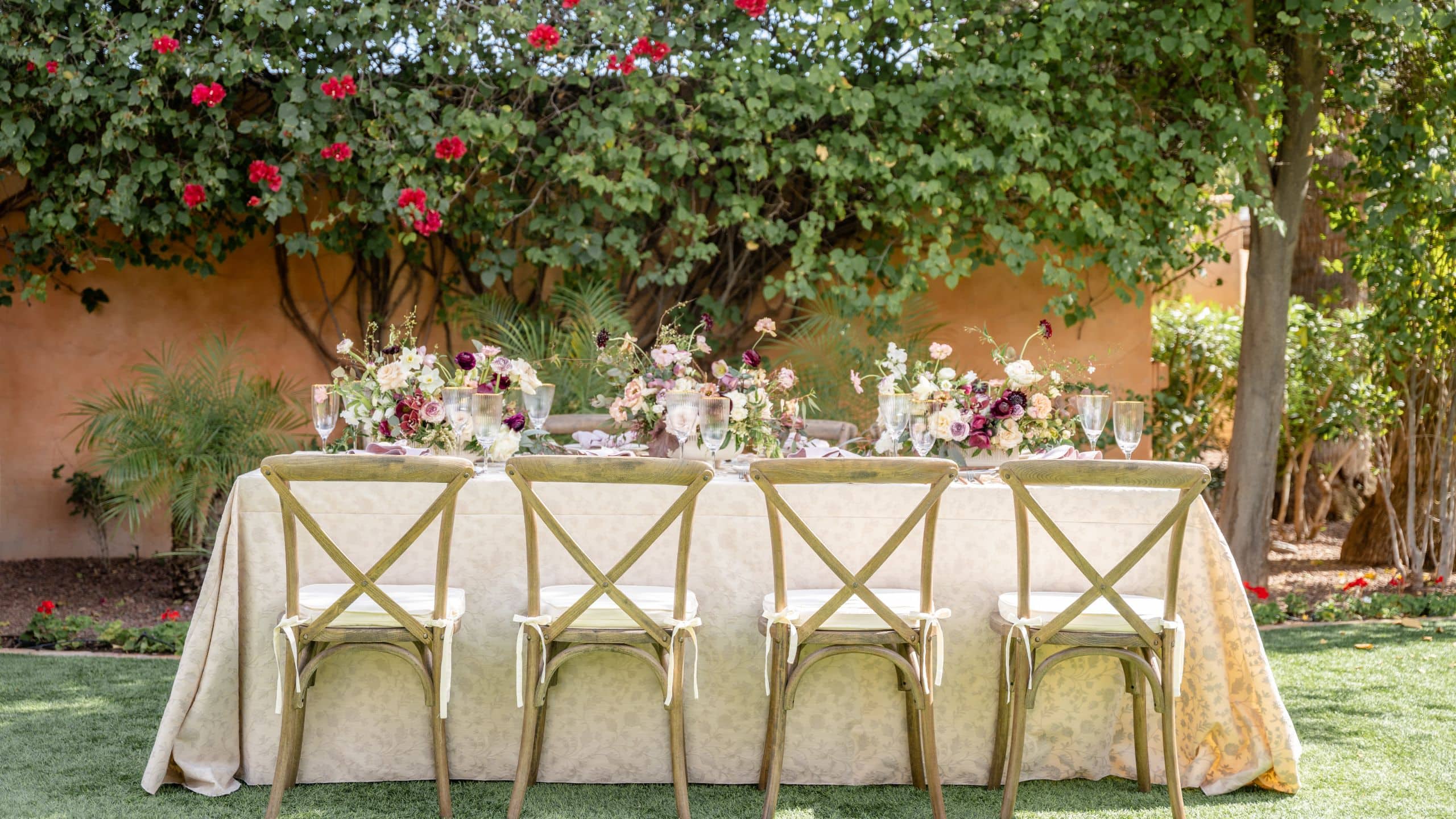 Royal Palms Resort and Spa Alegria Lawn Dining Table Setup Chairs