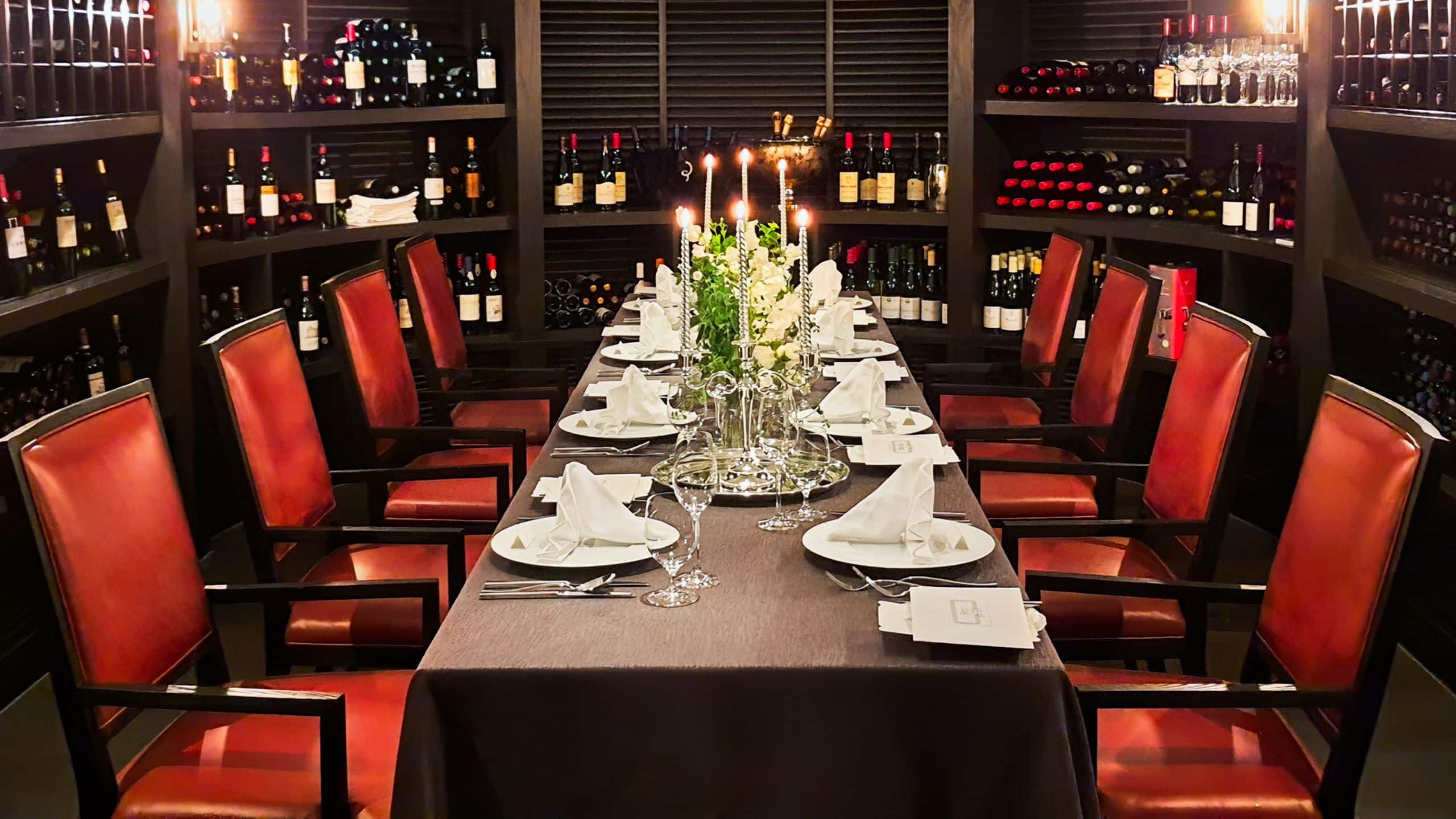 Park Hyatt Niseko Hanazono Wine Cellar With Flower Setup