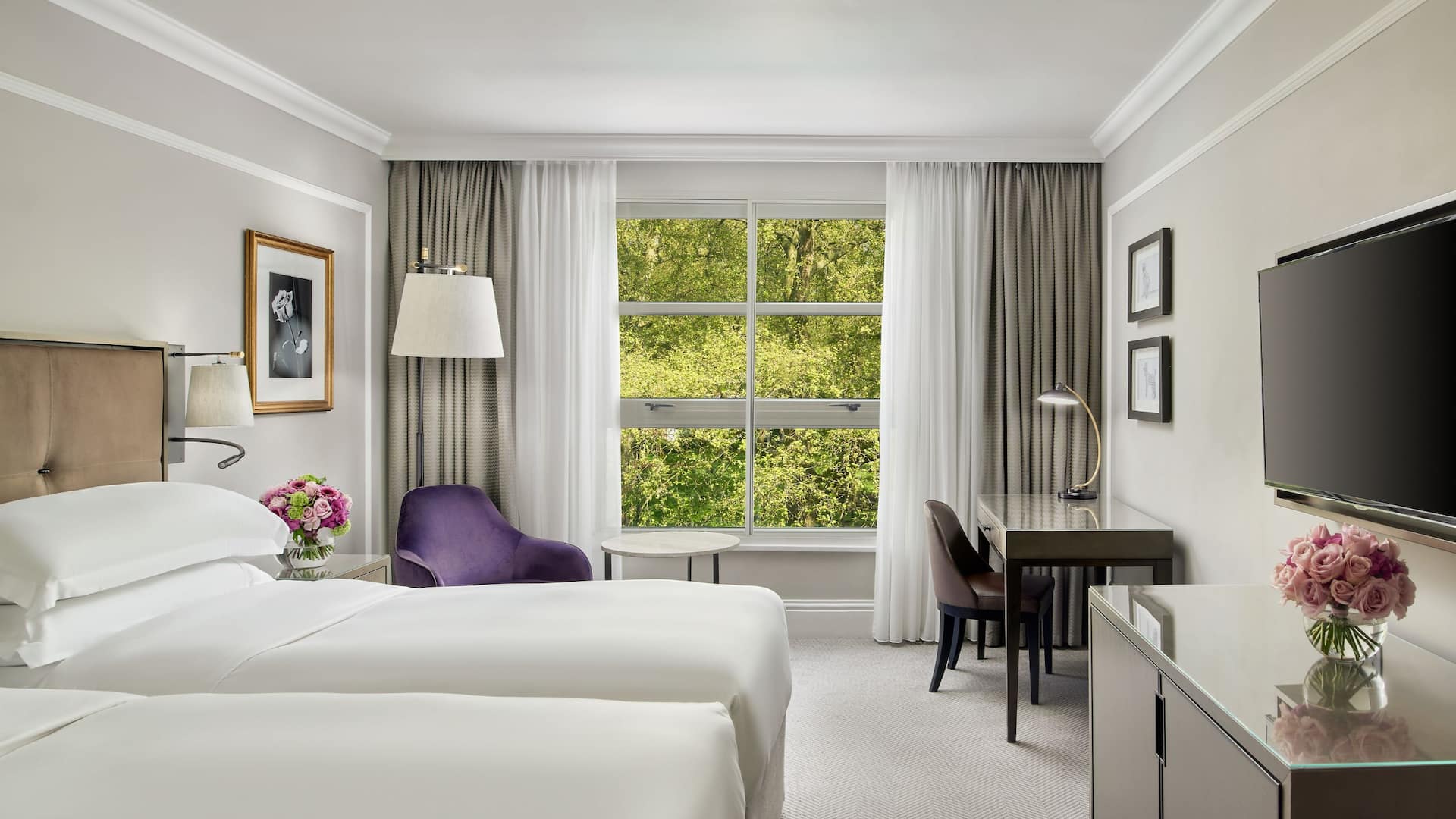 1 of 7 Hyatt Regency London - The Churchill Twin Garden View Guestroom Window