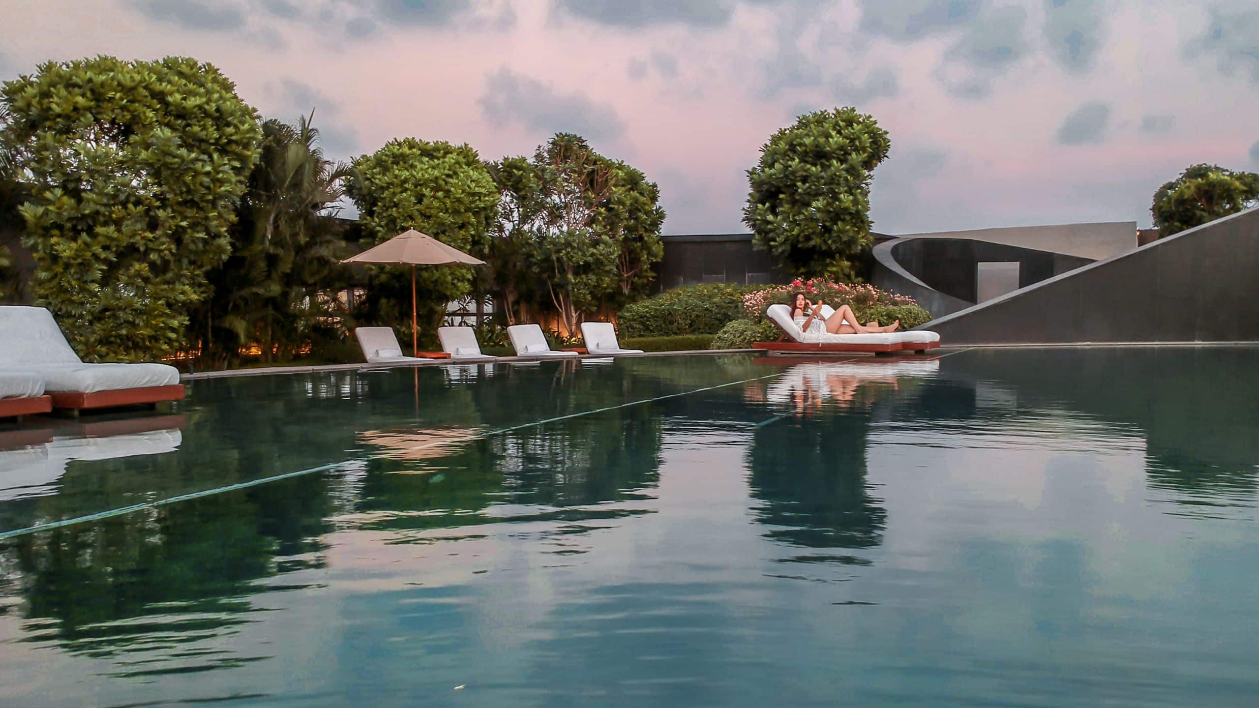 Park Hyatt Chennai Woman Infinity Pool
