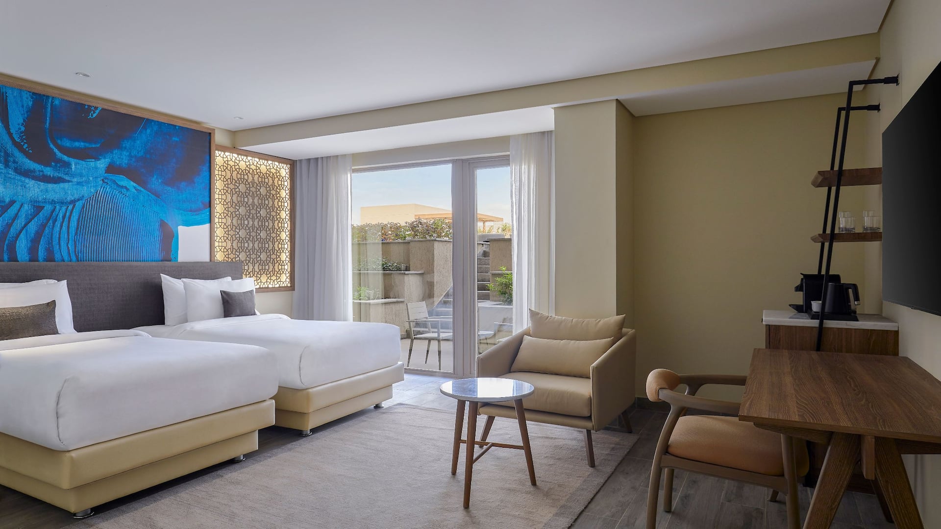 1 of 5 Hyatt Regency Cairo West Twin Guestroom Terrace View