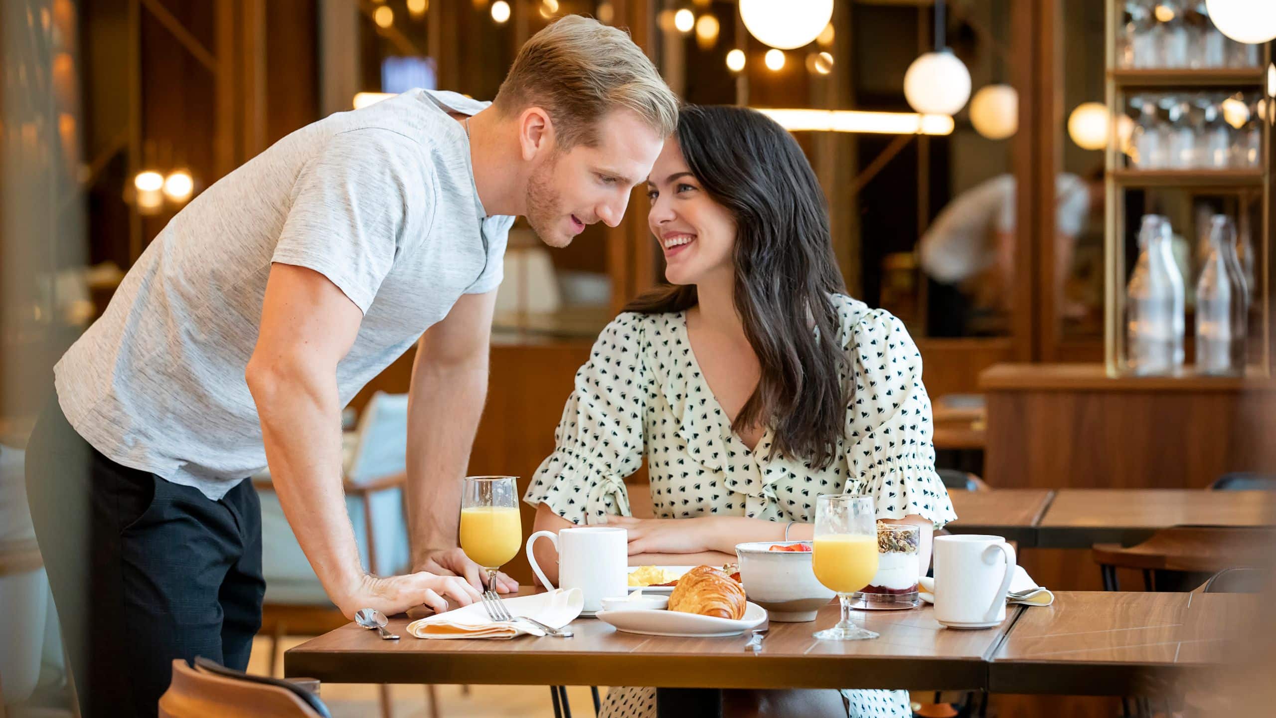 Hyatt Centric Center City Philadelphia Couple Breakfast Dining