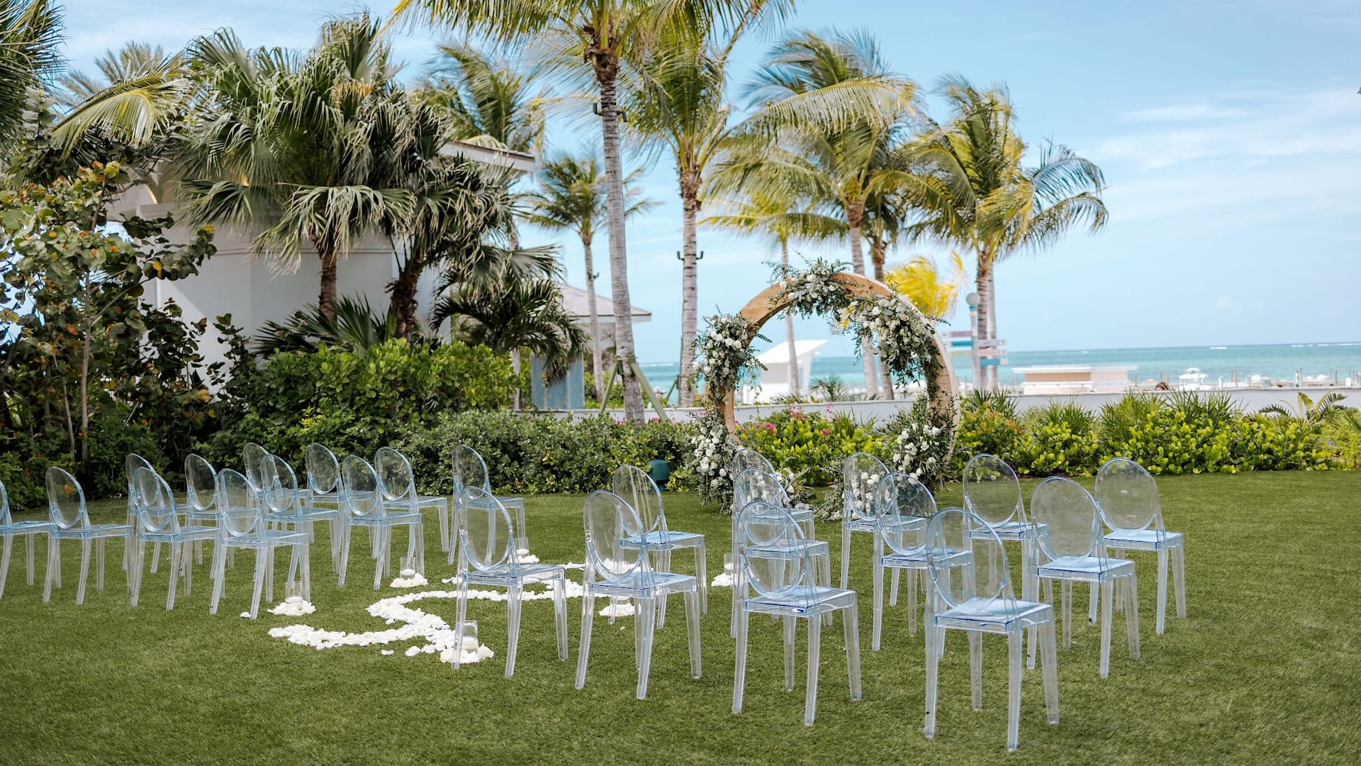 Grand Hyatt Baha Mar Wedding Baha Bay Lawn Setup