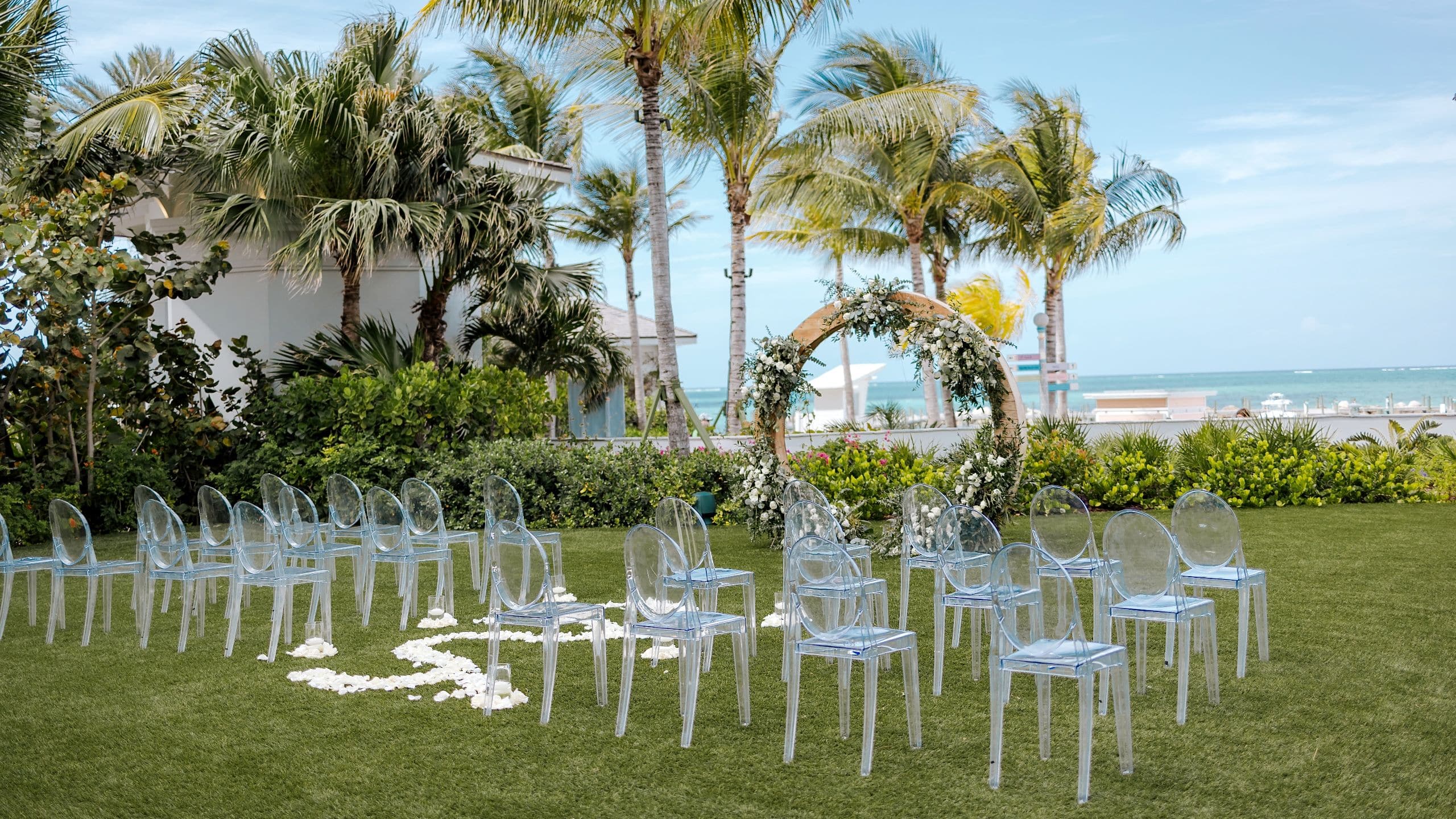 Grand Hyatt Baha Mar Wedding Baha Bay Lawn Setup