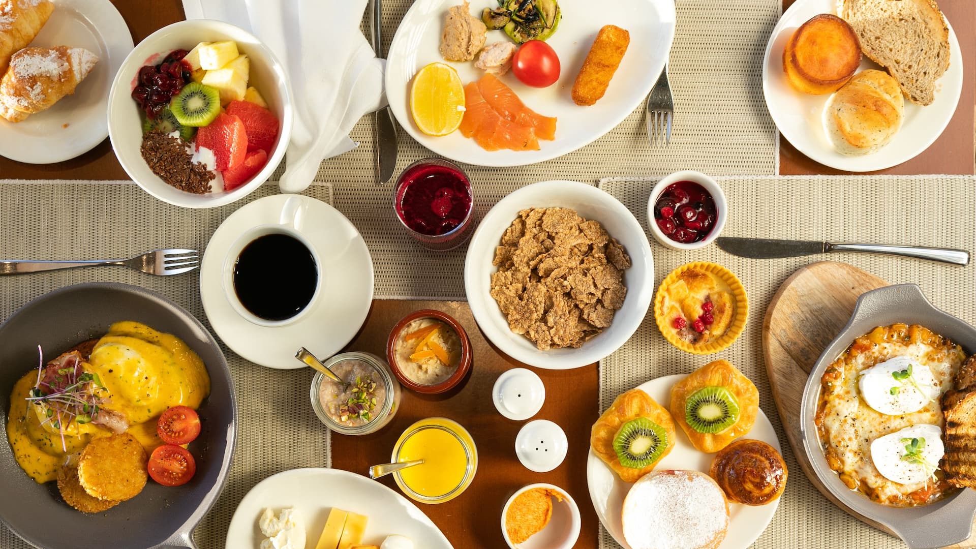 Hyatt Regency Belgrade Breakfast Pastry Bread Fruit