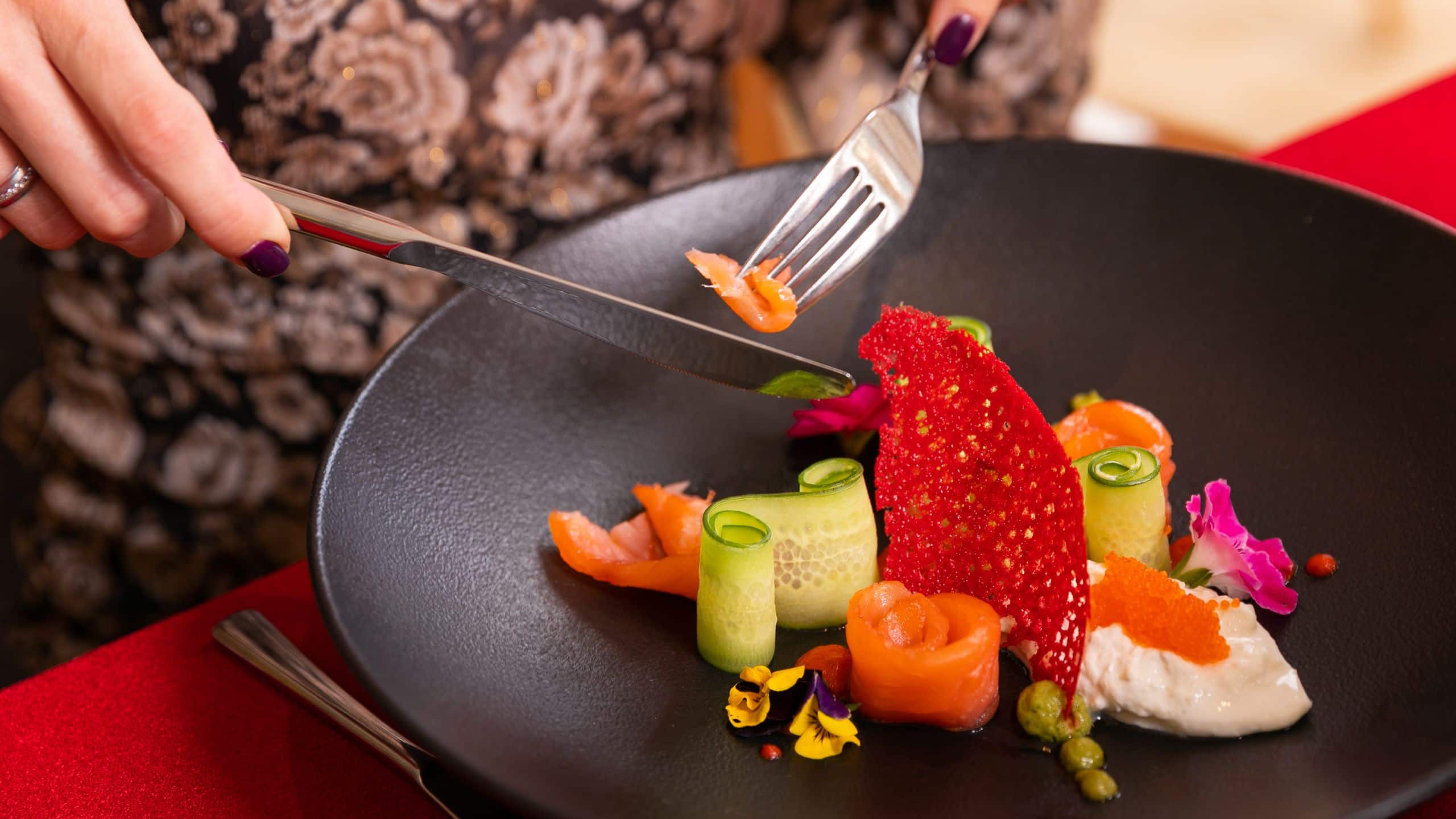 Hyatt Regency Belgrade Metropolitan Dish Salmon Cucumber