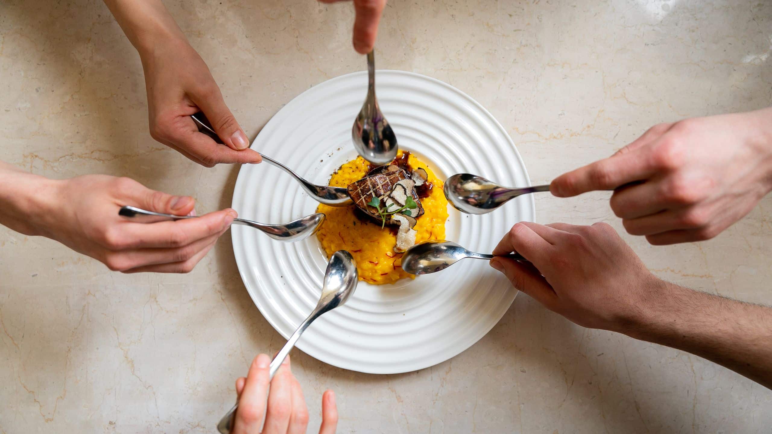 Hyatt Regency Belgrade Metropolitan Plate Spoons Hands