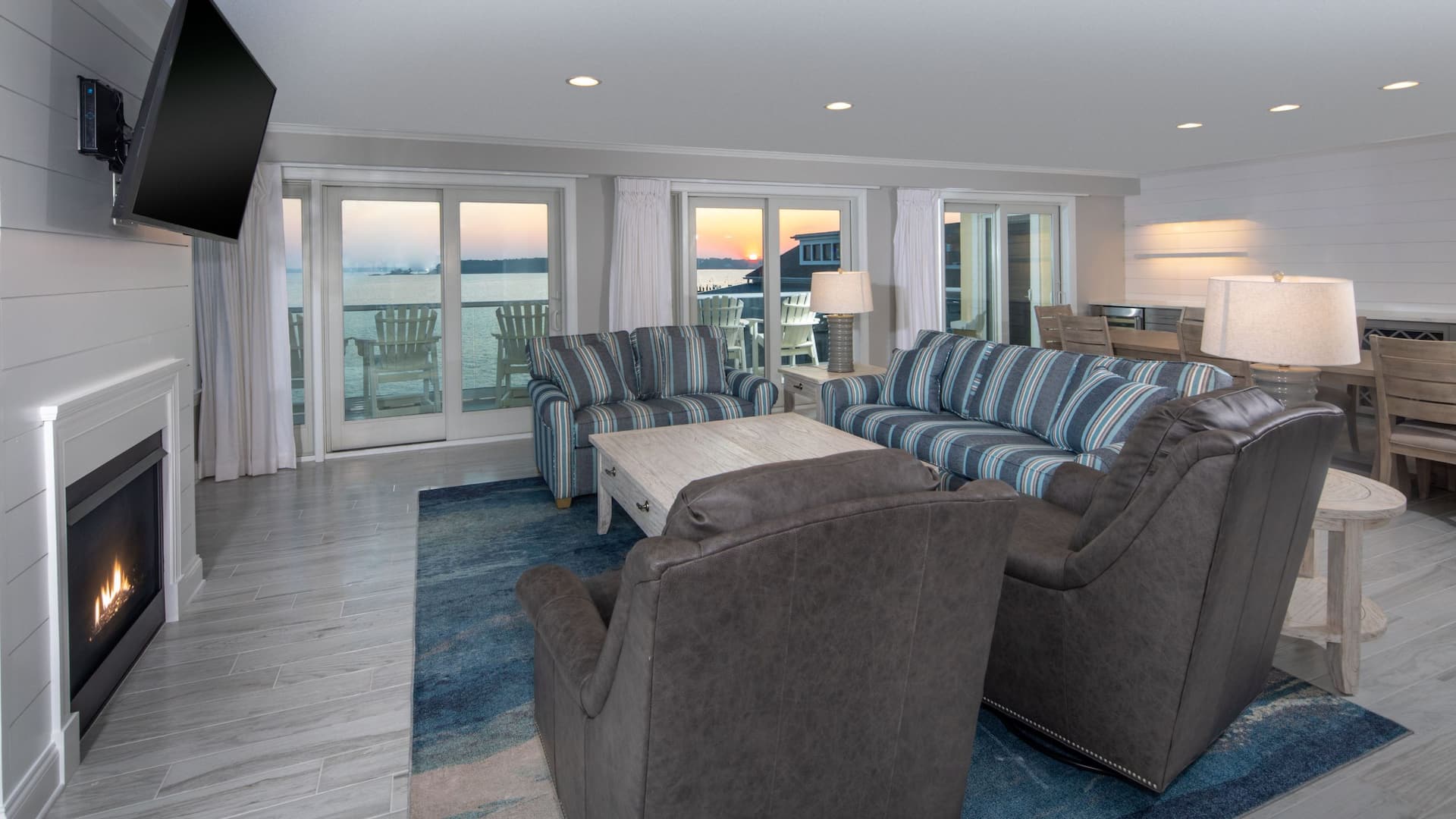 Hyatt Place Dewey Beach Condominium 291 Living Room Bay View
