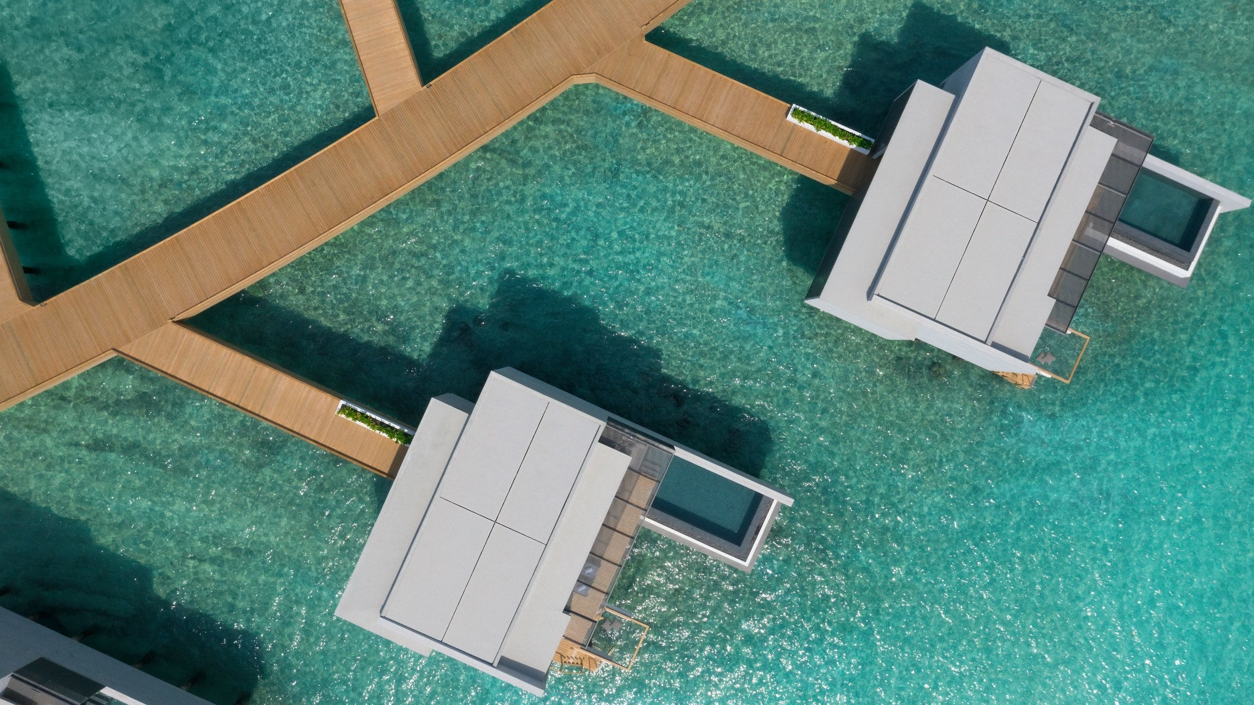 6/6 Alila Kothaifaru Maldives Water Villa Aerial View