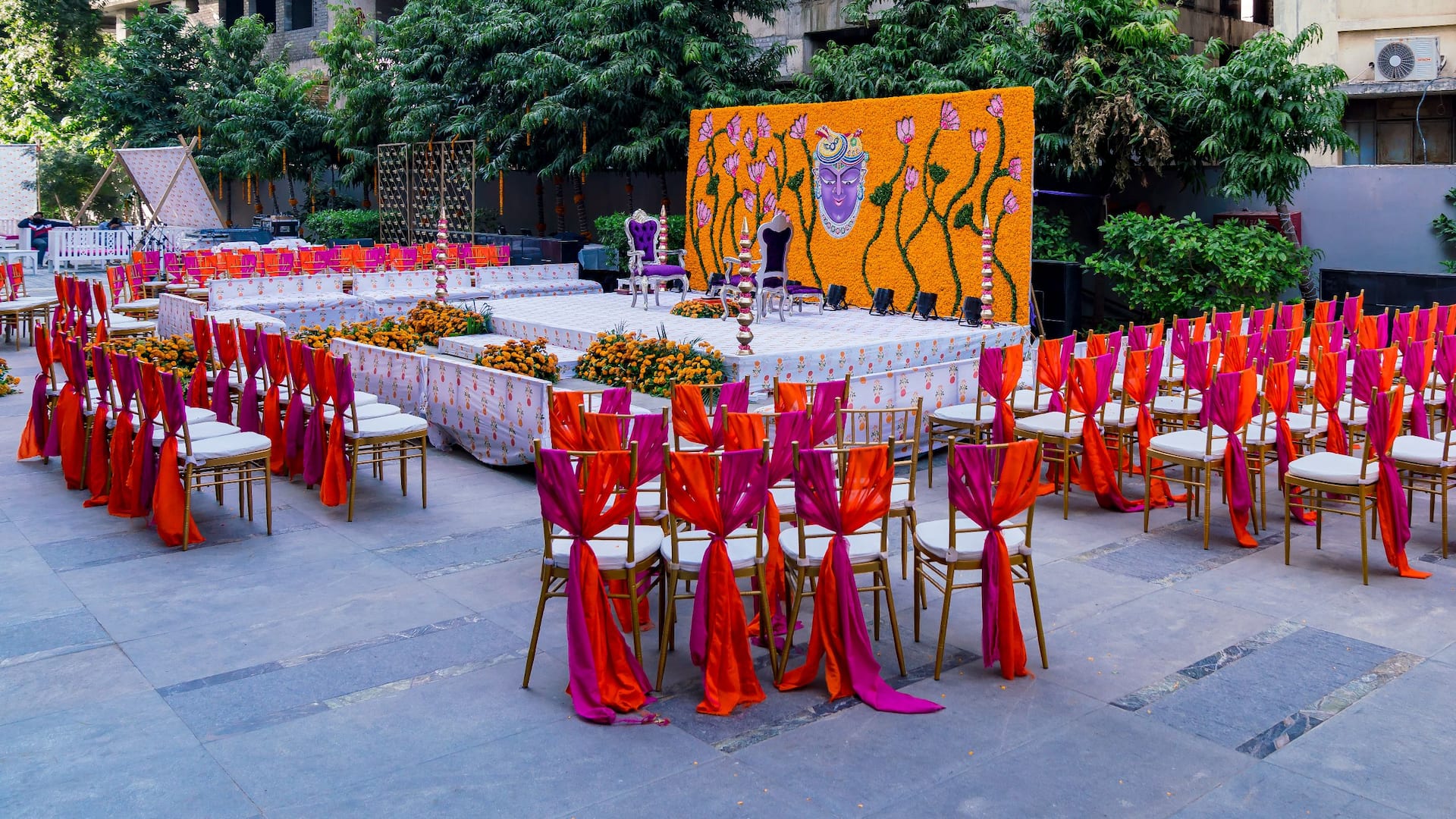 Hyatt Regency Ahmedabad Indian Wedding Ceremony Seating Setup