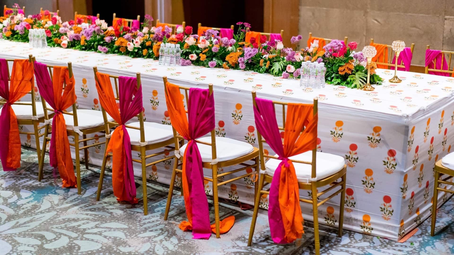 Hyatt Regency Ahmedabad Indian Wedding Table Setup