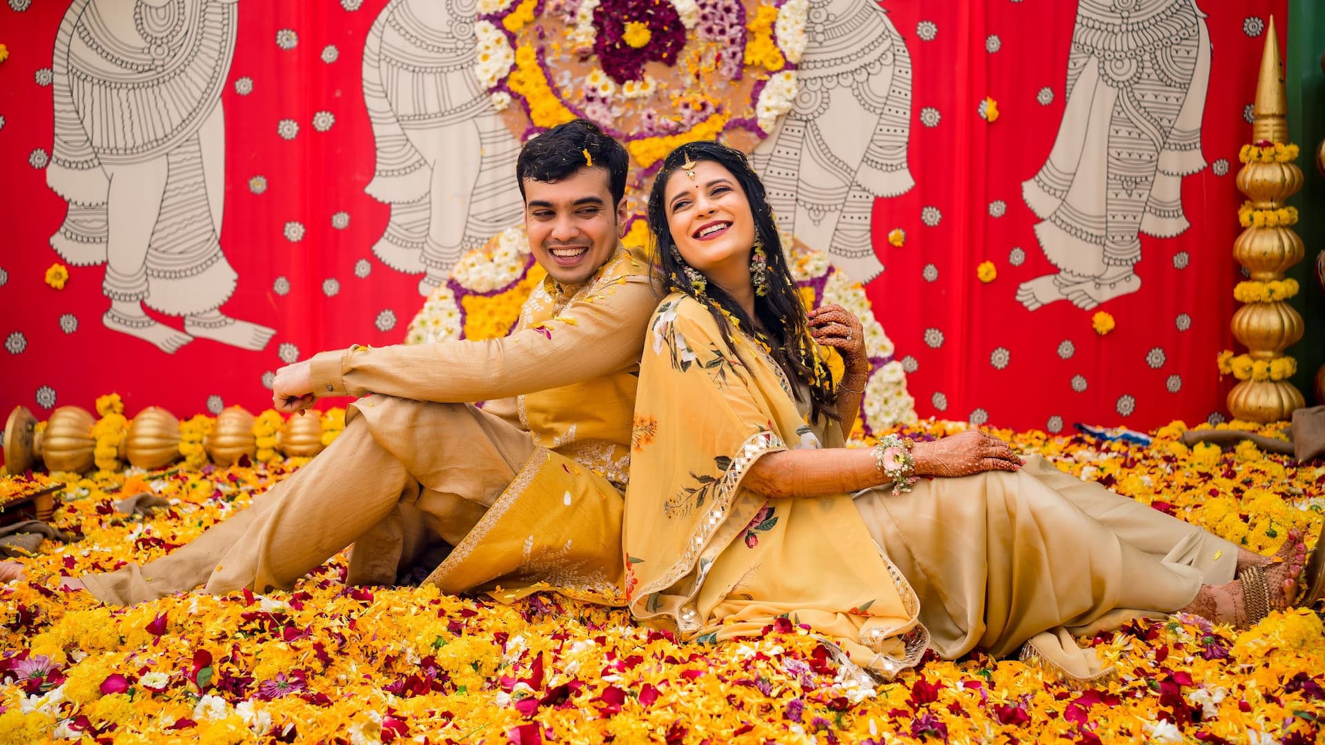 Hyatt Regency Ahmedabad Indian Wedding Haldi Celebration
