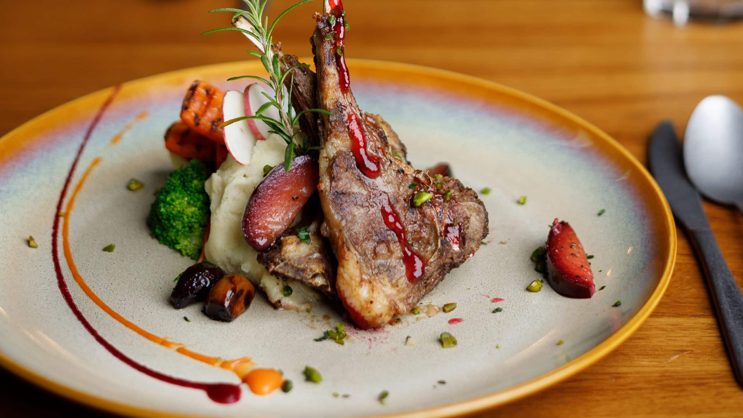 Hyatt Centric Soalteemode Kathmandu Lamb Chop On Table