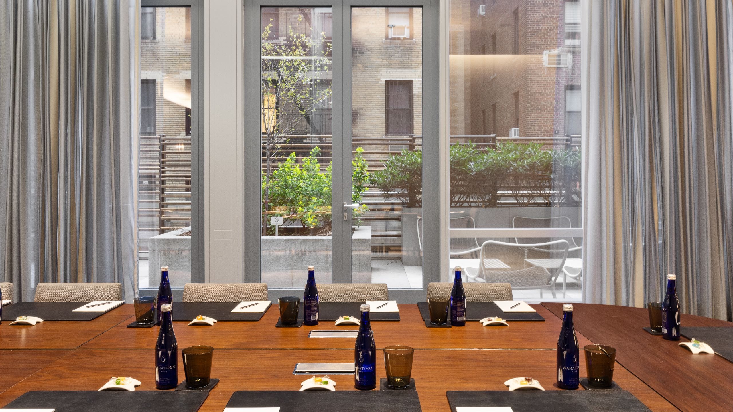 1 of 1 Conference room with modern decor and large windows