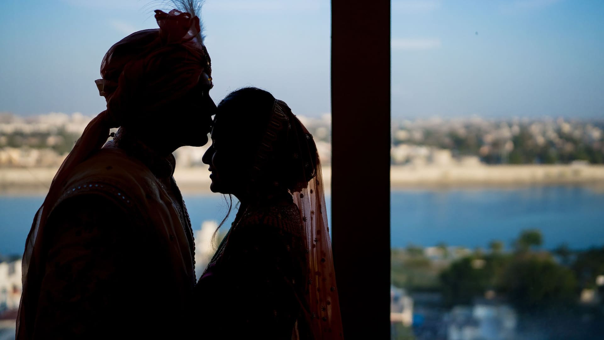 Hyatt Regency Ahmedabad Indian Wedding Couple Terrace