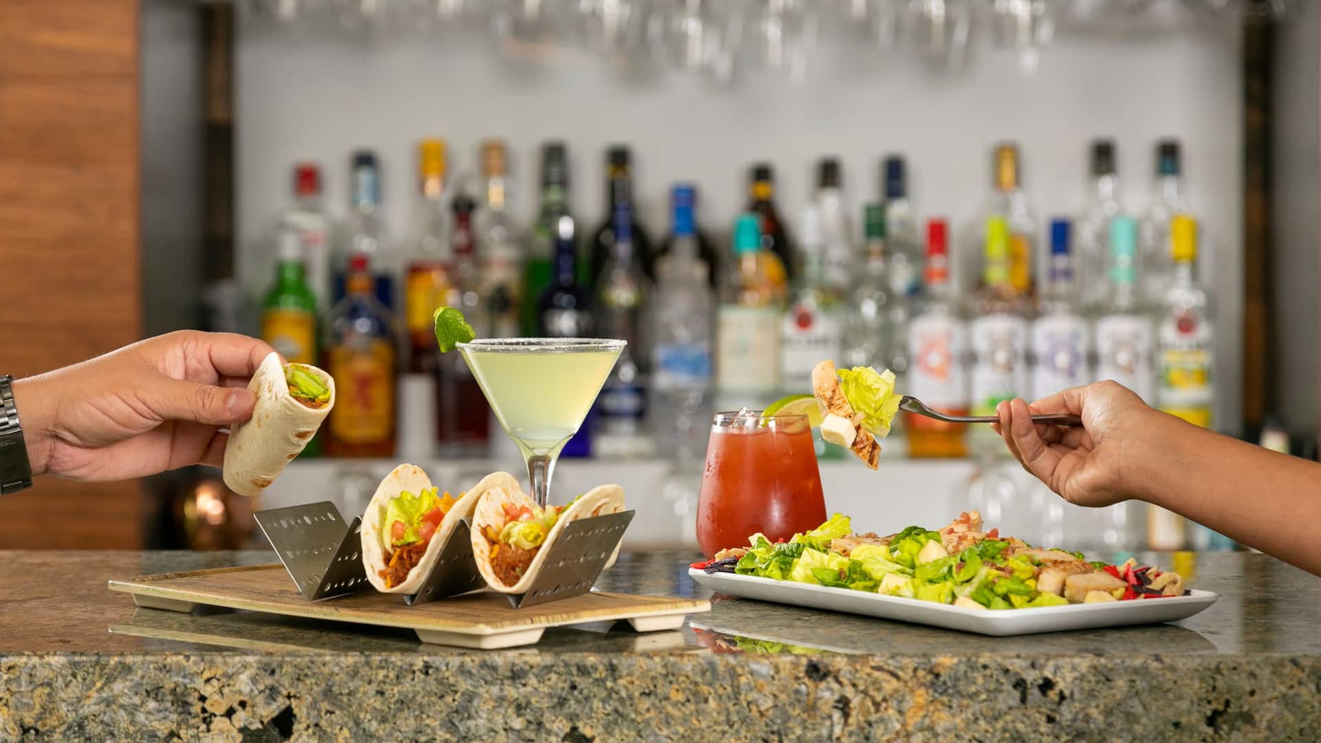 Hyatt Place Bayamón Tacos Chicken Salad Cocktails Bar