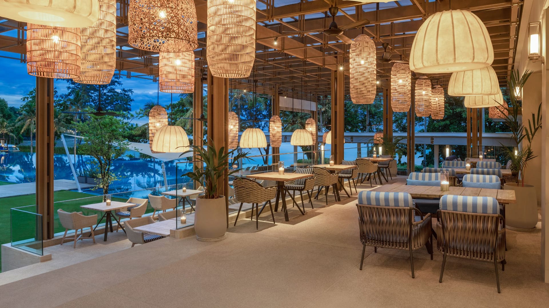Hyatt Regency Phuket Resort Pool House Kitchen Twilight