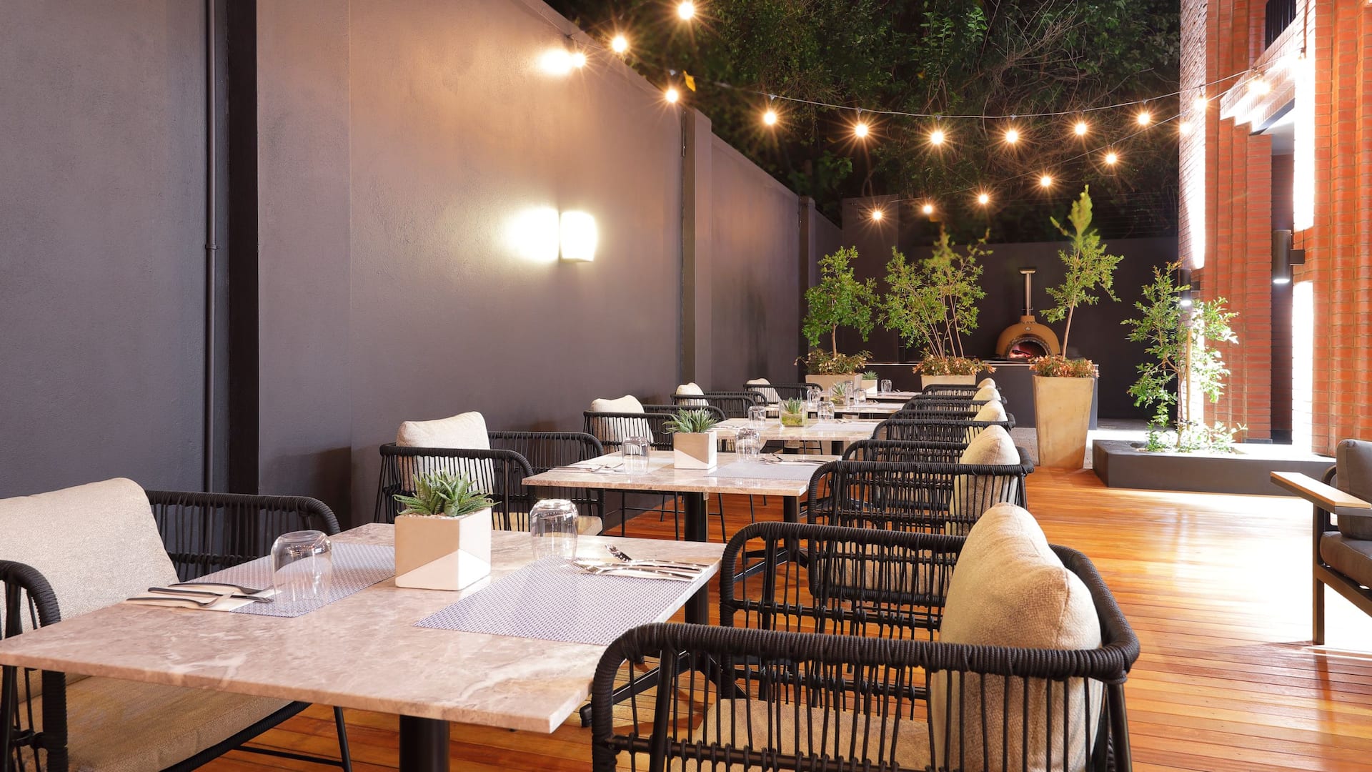 Hyatt House Johannesburg Rosebank Collective Restaurant Outside Dining Tables