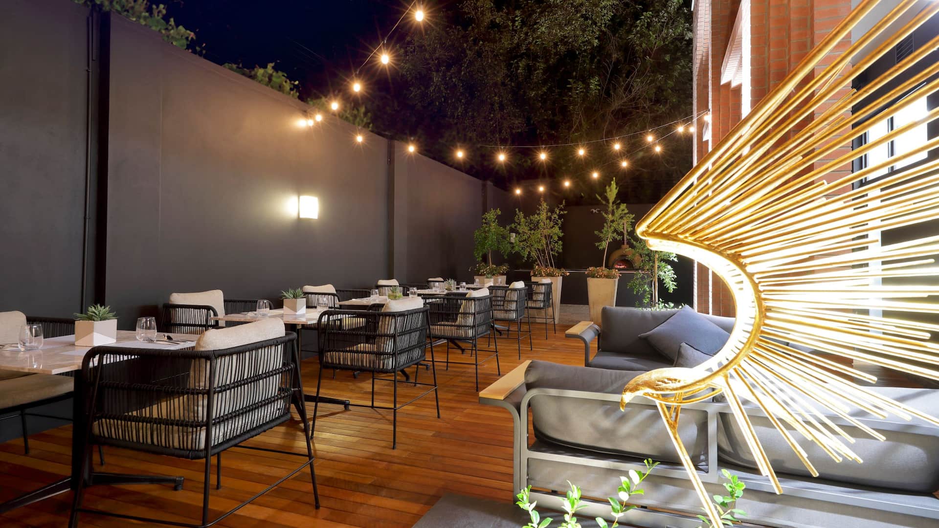 Hyatt House Johannesburg Rosebank Collective Restaurant Nighttime