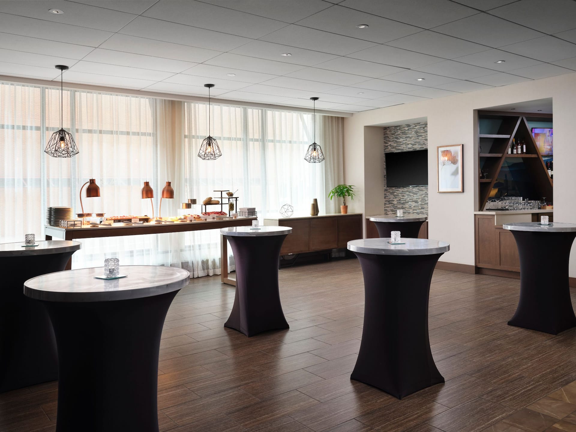 Hyatt Place Denver/Downtown Reception Area Table Setup