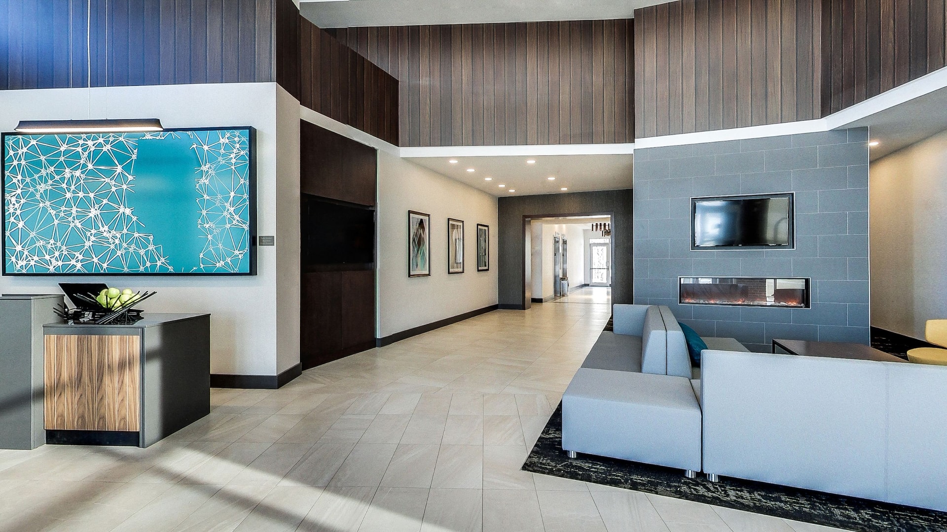 Hyatt Place Edmonton-West Lobby Fireplace