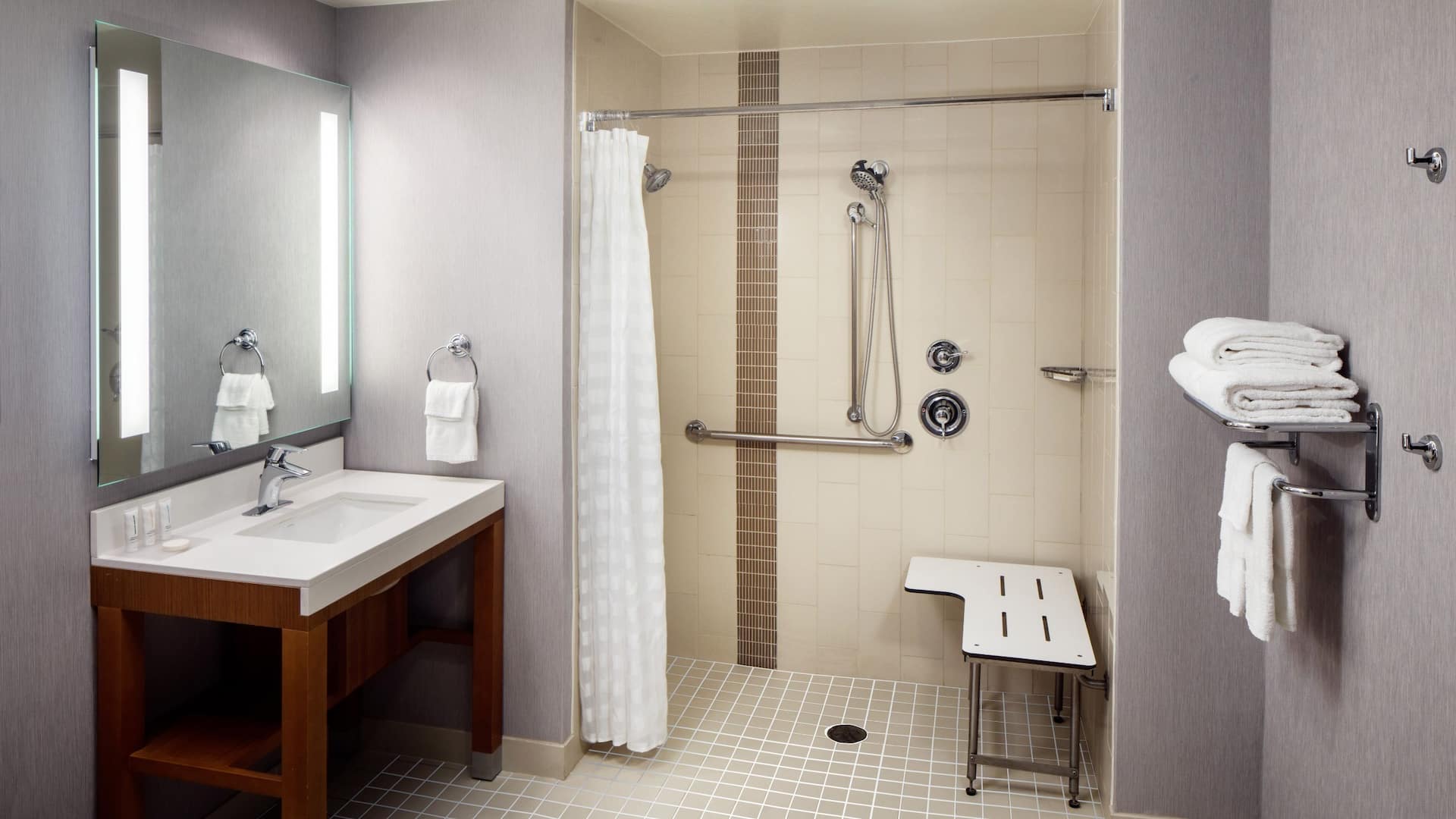 2 of 2 Hyatt Place Nashville Downtown Accessible Roll In Shower