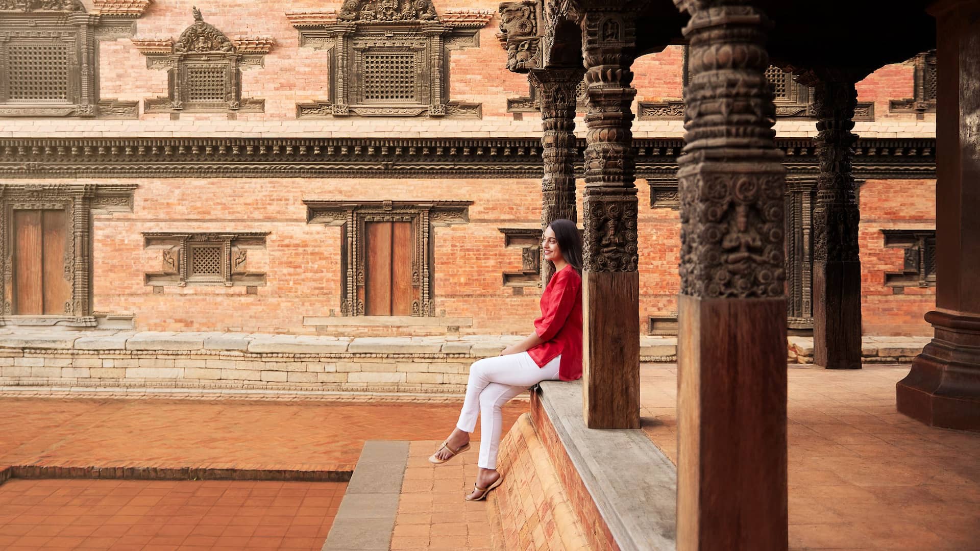 Hyatt Regency Kathmandu Bhaktapur Dubar Square Woman Gazing