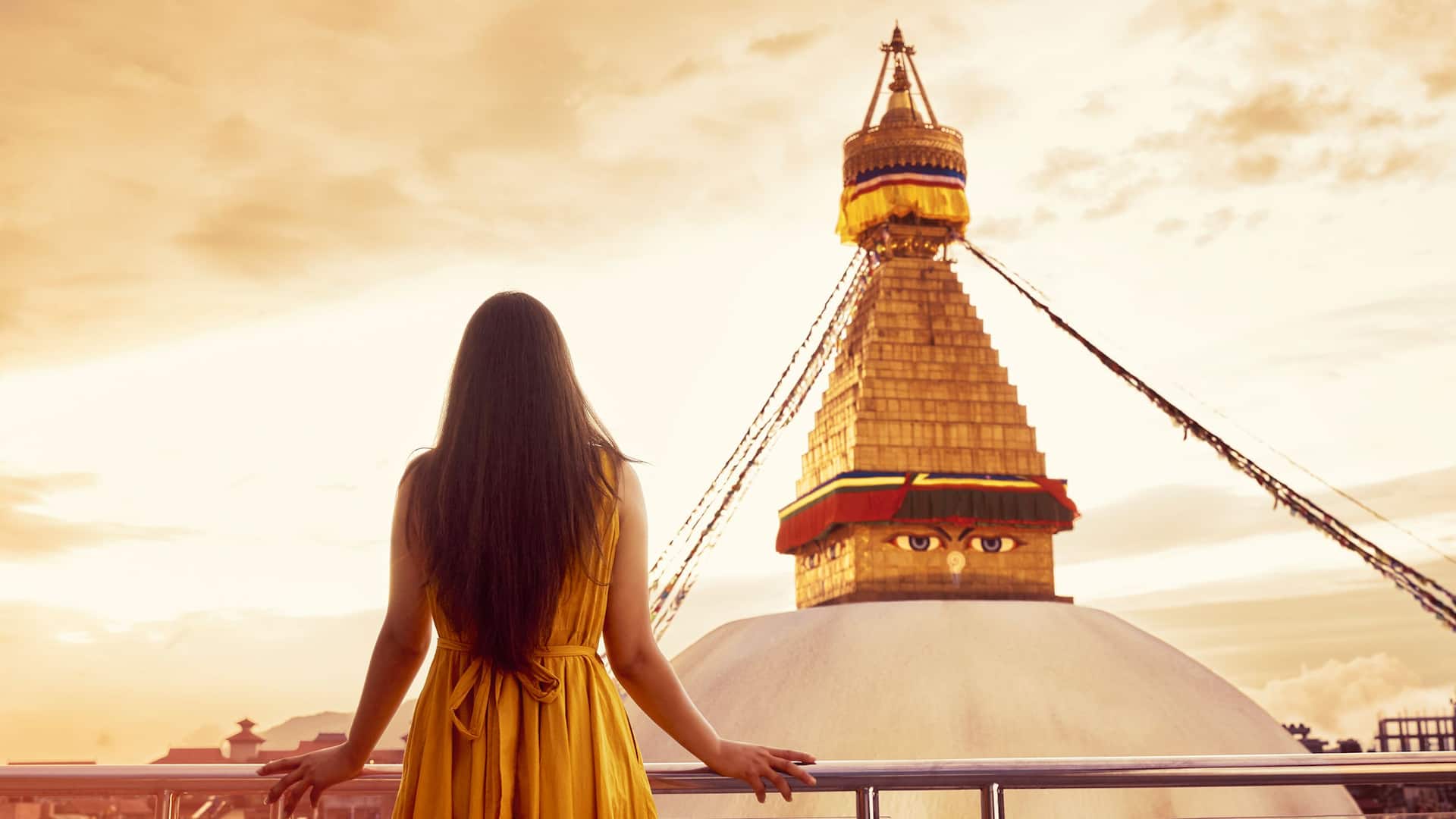 Hyatt Regency Kathmandu Boudhastupa Woman Gazing