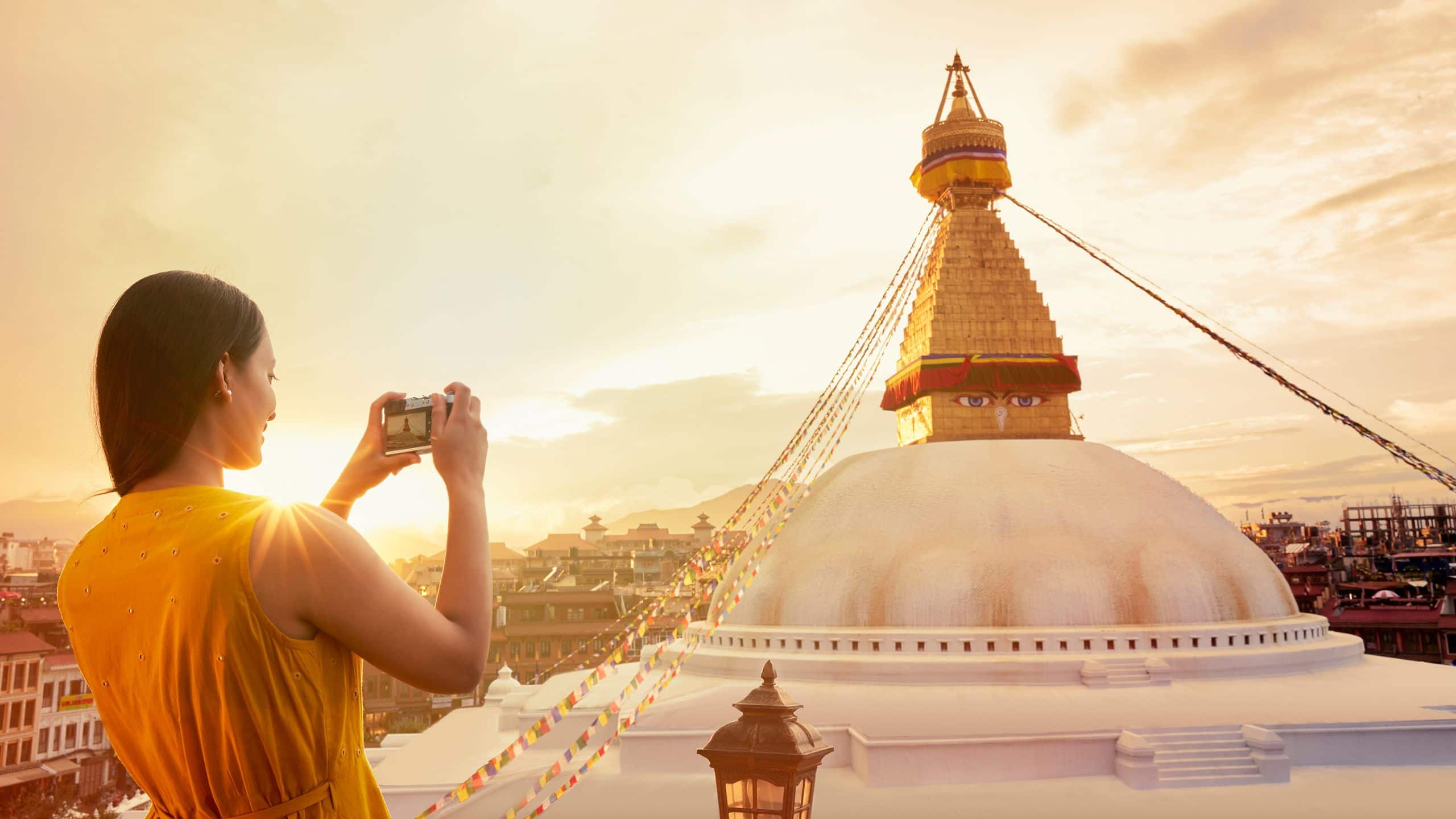 Hyatt Regency Kathmandu Boudhastupa Woman Photographing