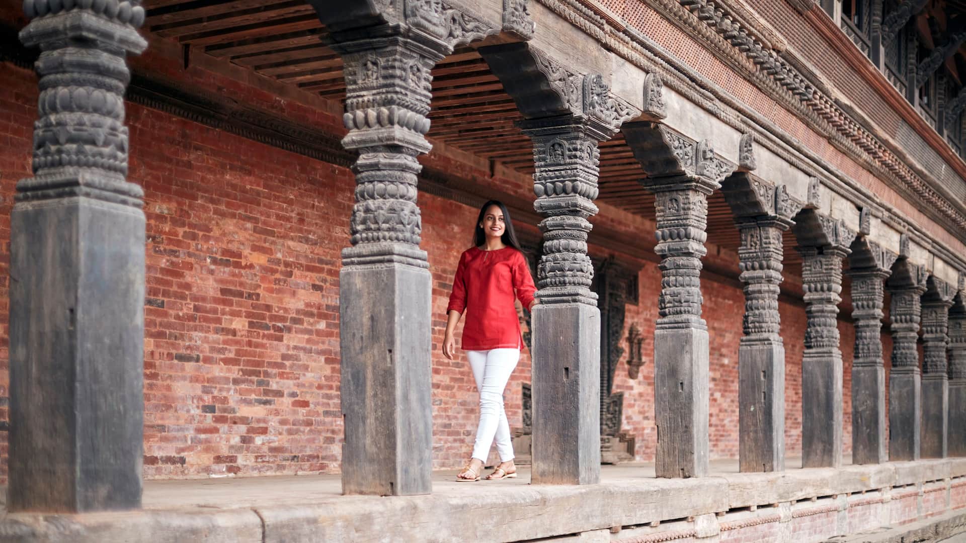 Hyatt Regency Kathmandu Bhaktapur Durbar Square Woman Walking