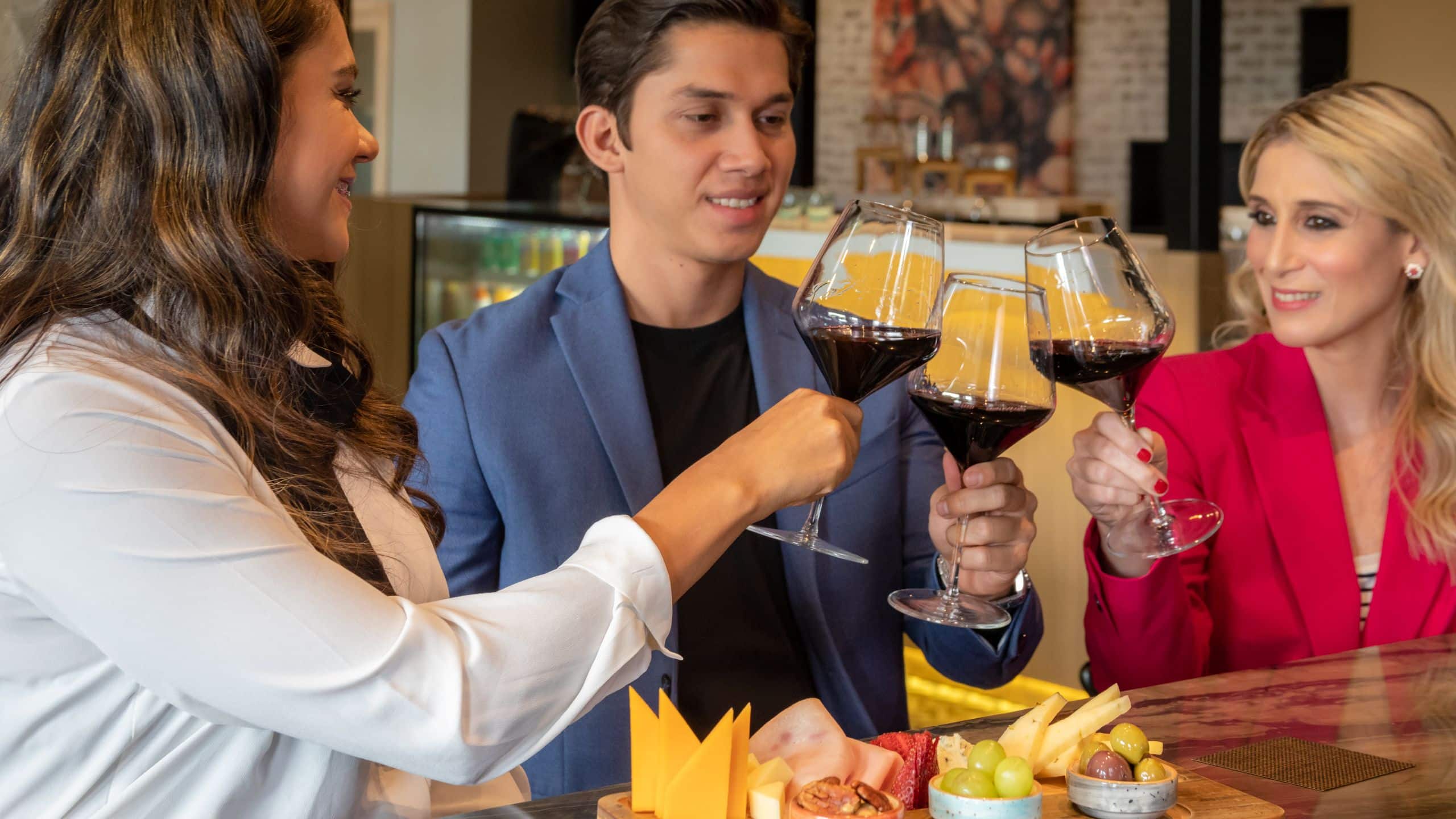 Hyatt Centric San Salvador Friends Wine Toast