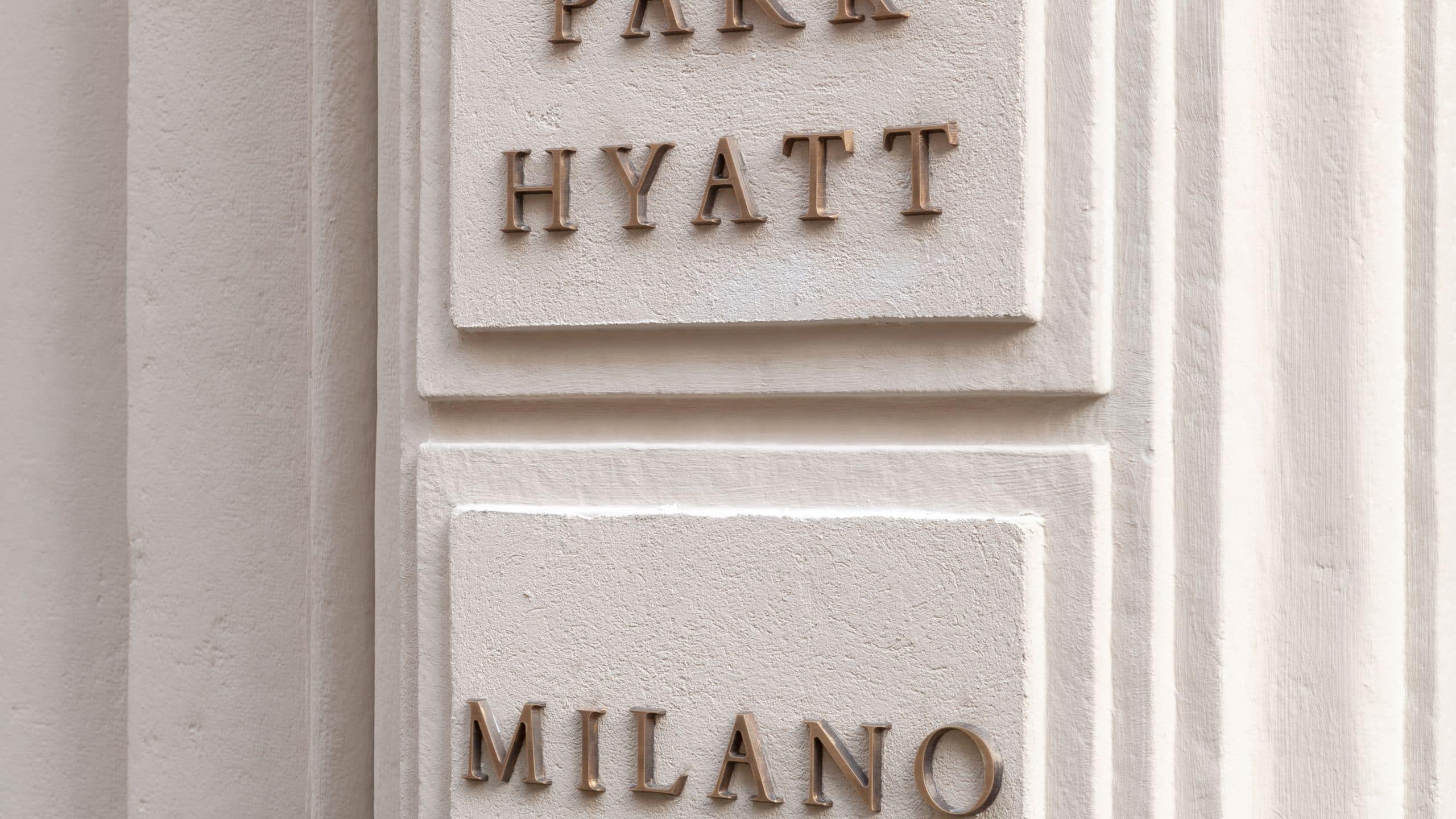 Park Hyatt Milan Main Entrance Signage