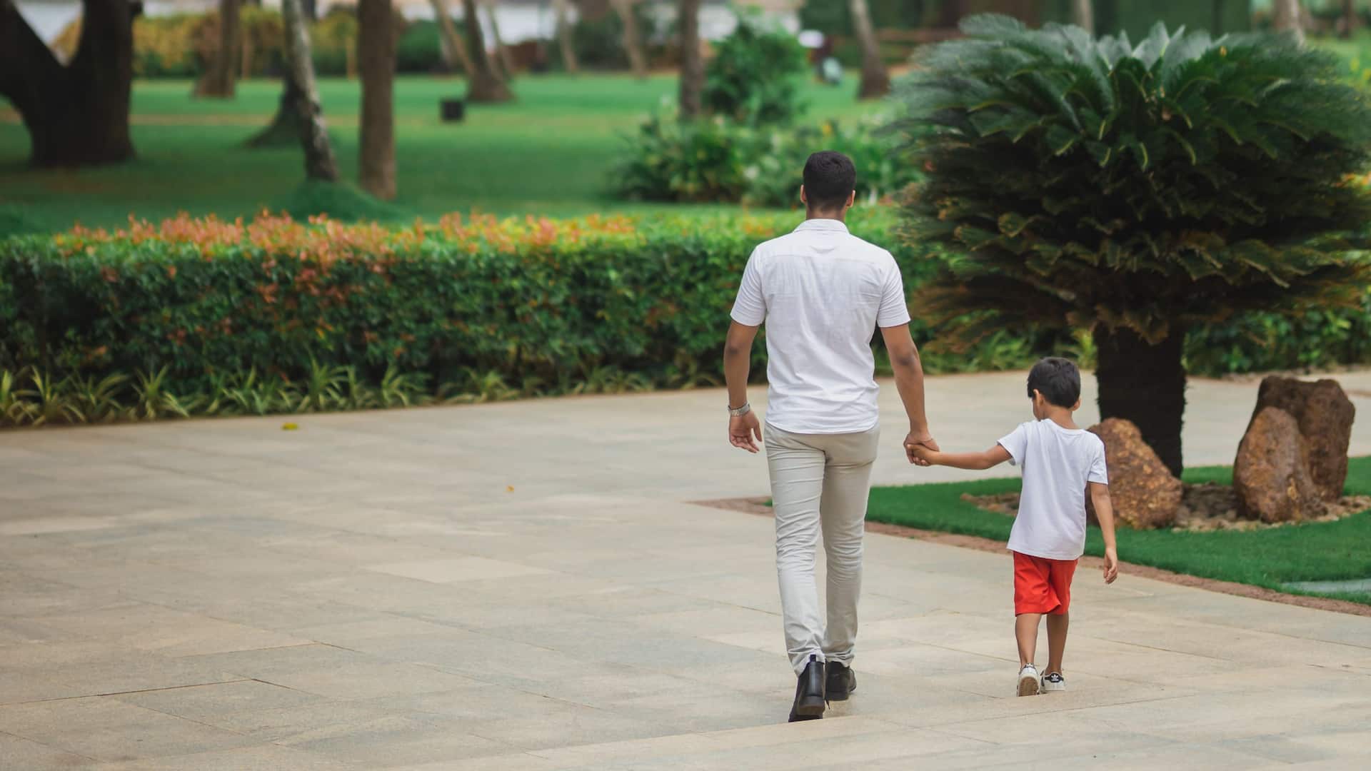 Grand Hyatt Goa Family Walking Outdoors