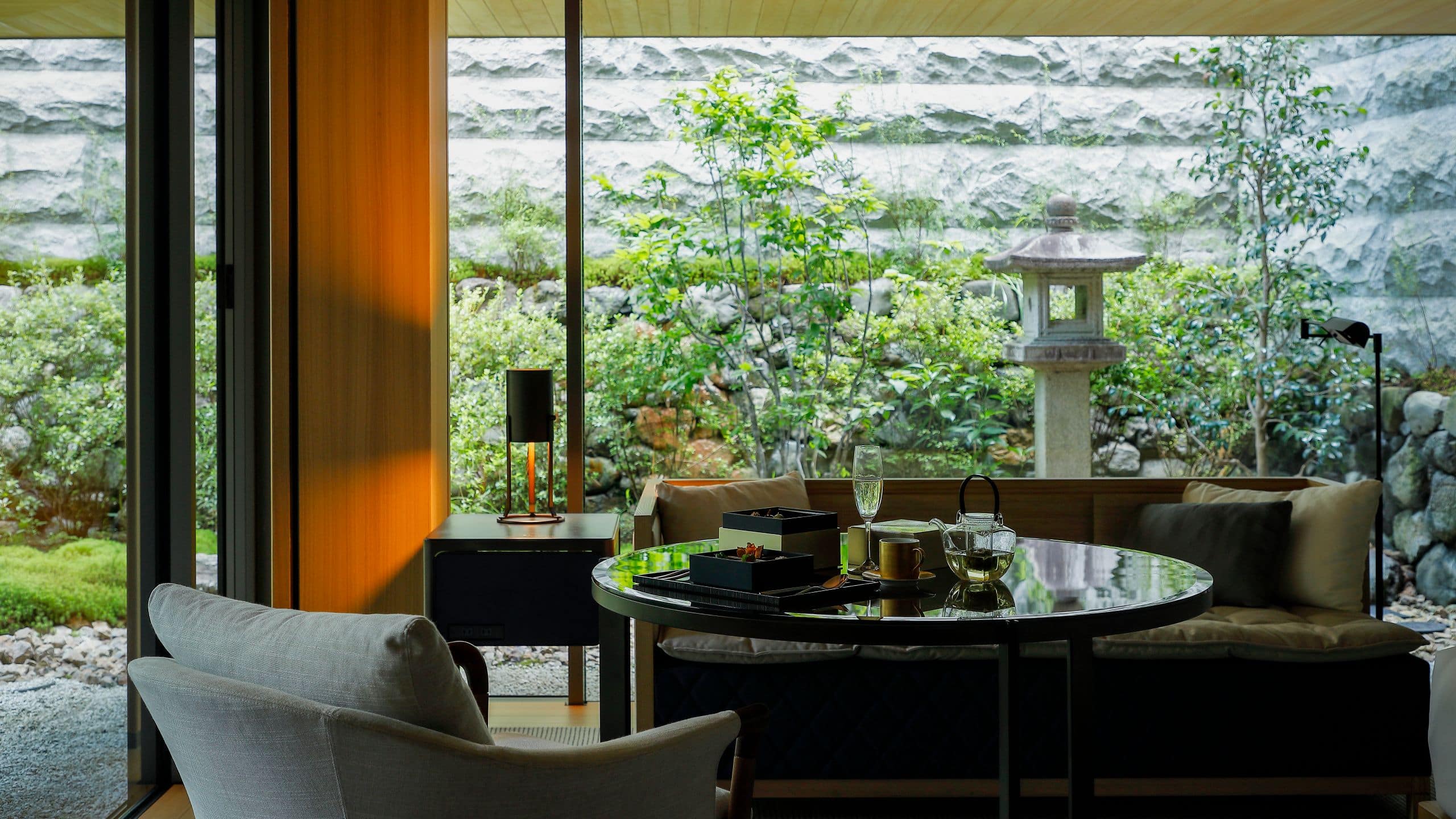 Park Hyatt Kyoto Guestroom Room Service Sitting Area