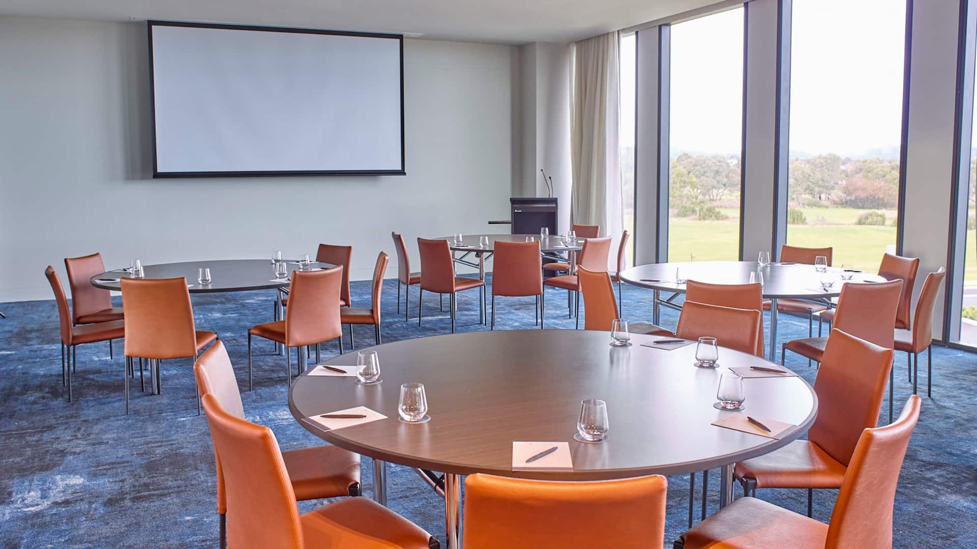 2 of 6 Hyatt Place Melbourne Caribbean Park Meeting Place Round Tables